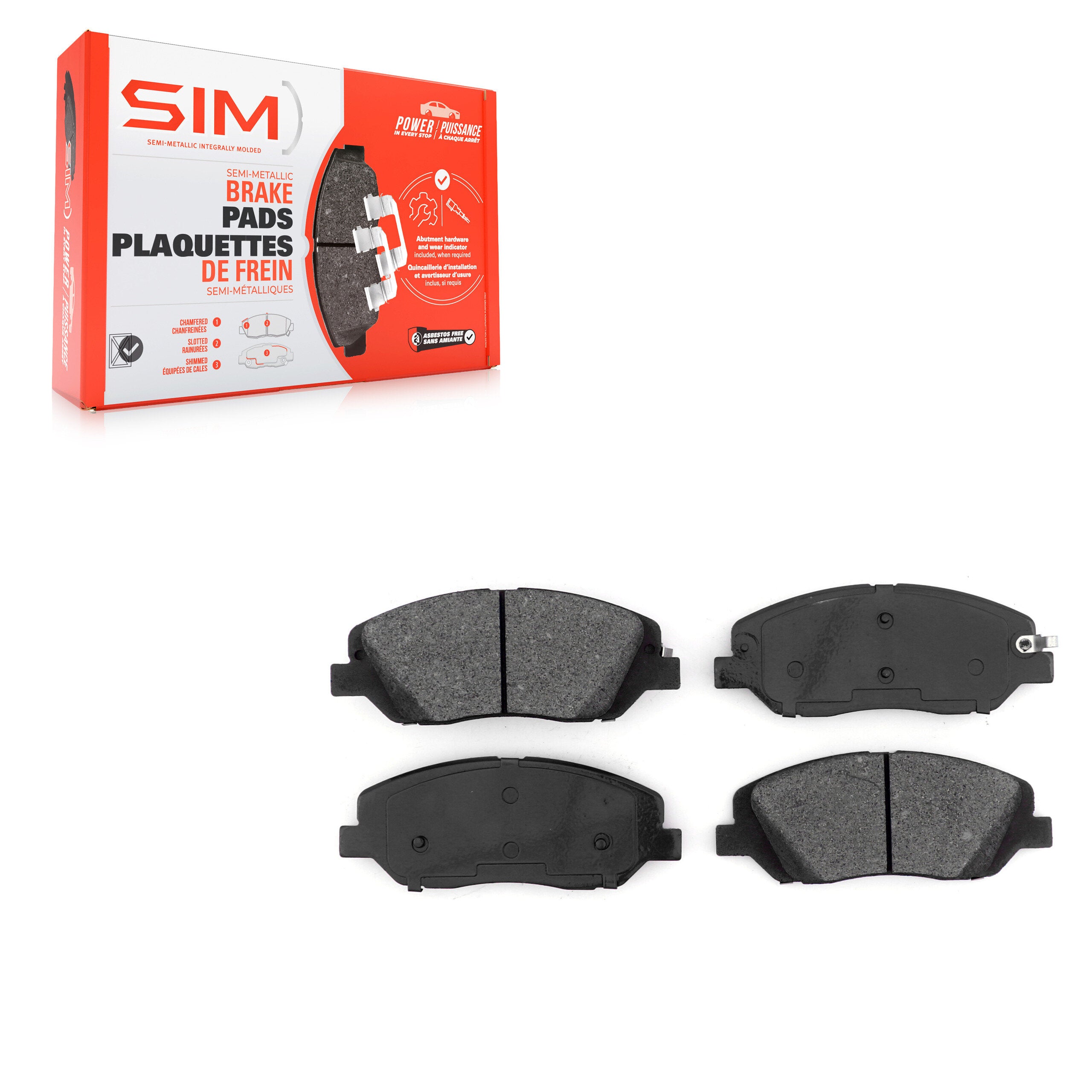 SIM SIM-1917 Disc Brake Pad for 2017-2019 Hyundai Santa Fe, Hyundai Santa Fe XL - Front