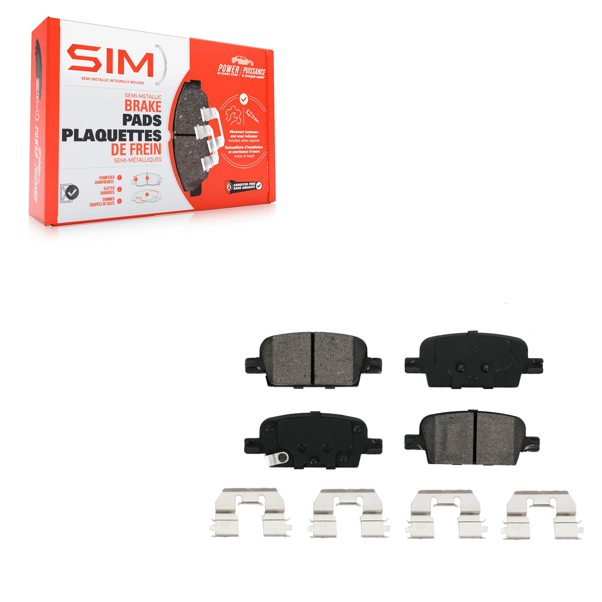 SIM SIM-1921 Disc Brake Pad for 2016-2022 Chevrolet Malibu - Rear