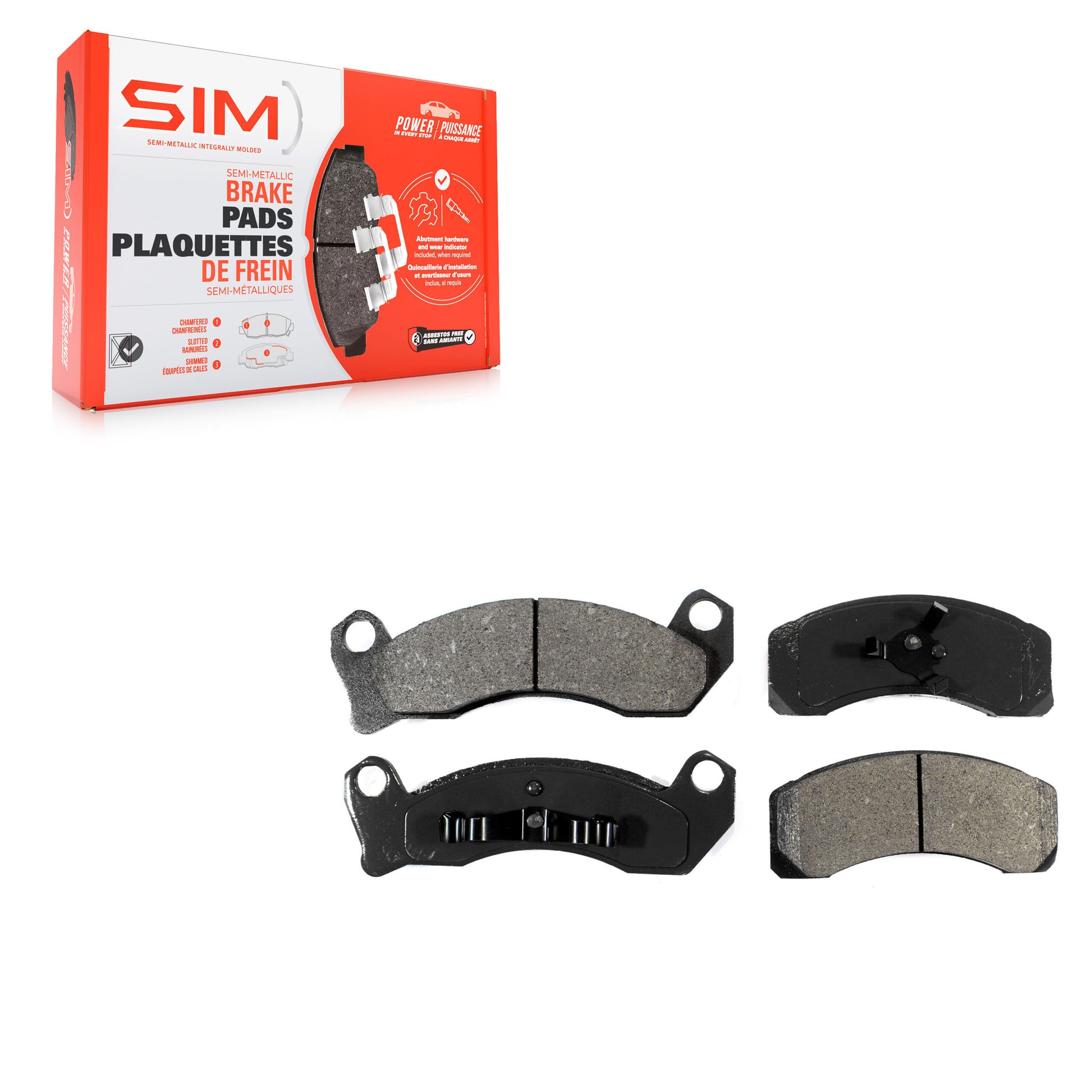 SIM SIM-199 Disc Brake Pad for 1980-1994 Ford Crown Victoria, Lincoln Town Car, Mercury Grand Marquis - Front