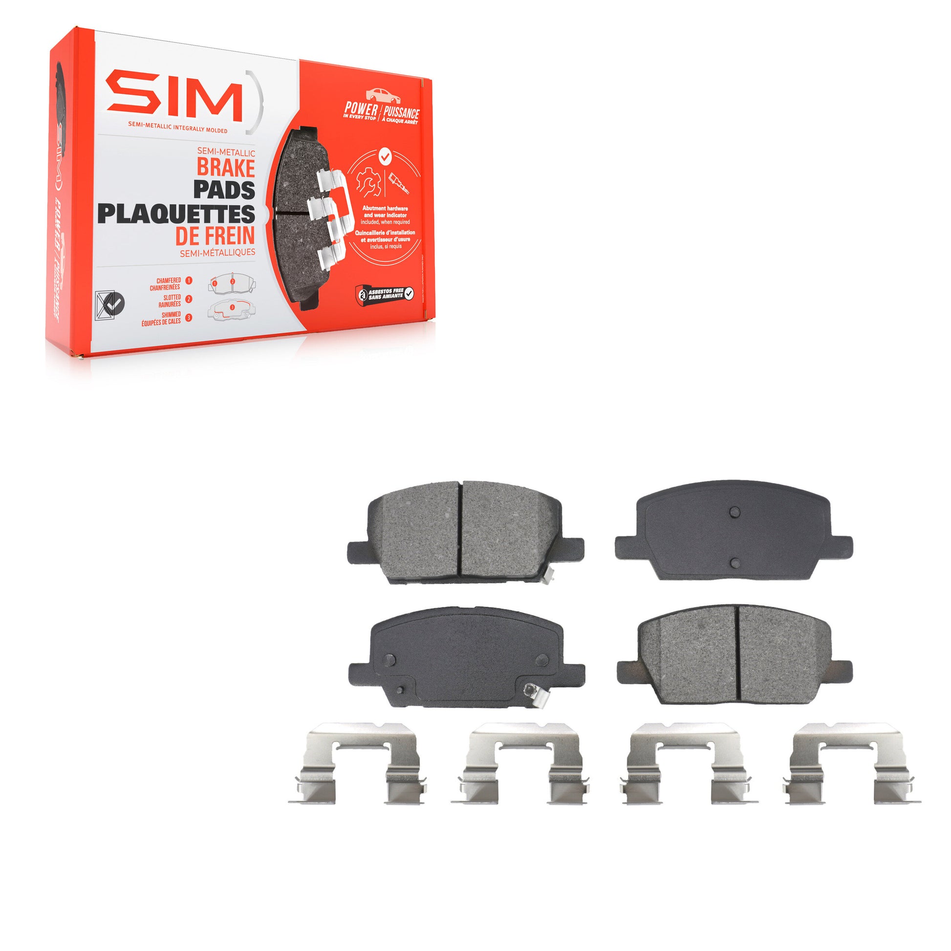 SIM SIM-2019 Disc Brake Pad for 2018-2022 Buick Encore, Chevrolet Trax - Front