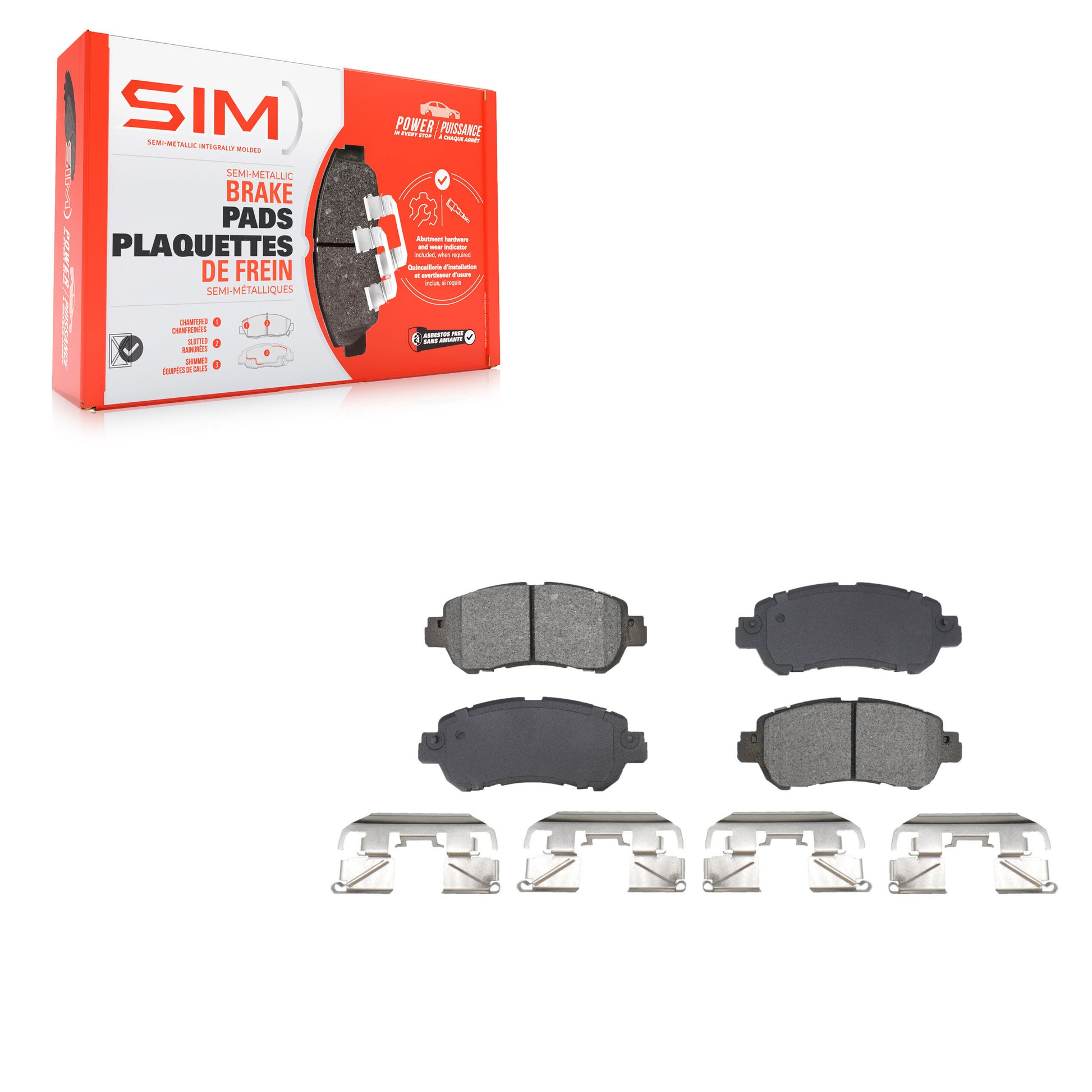 SIM SIM-2038 Disc Brake Pad for 2018-2024 Nissan Kicks, Nissan Versa - Front