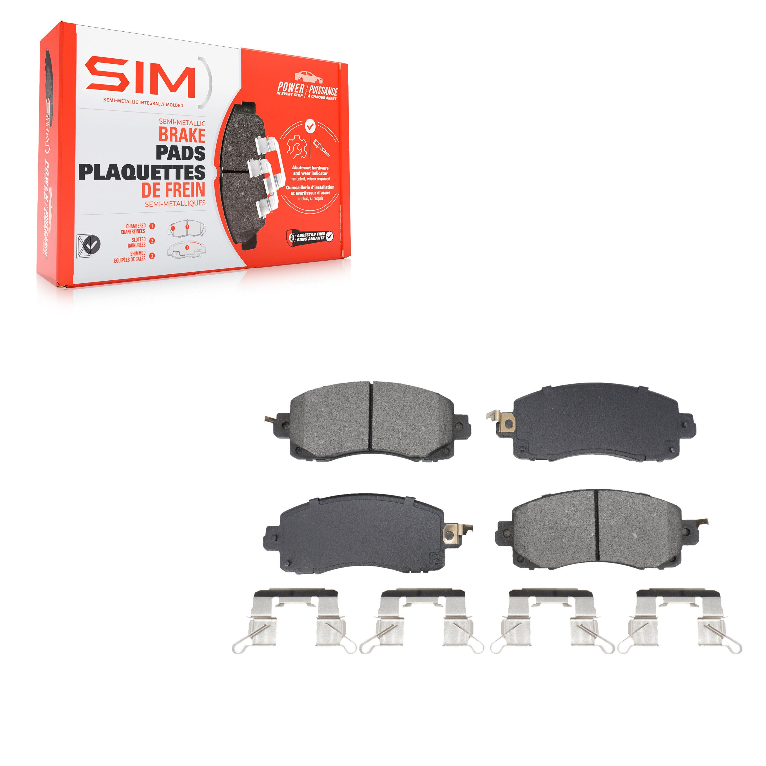 SIM SIM-2045 Disc Brake Pad for 2017-2025 Subaru WRX, Subaru Legacy, Subaru Outback - Front