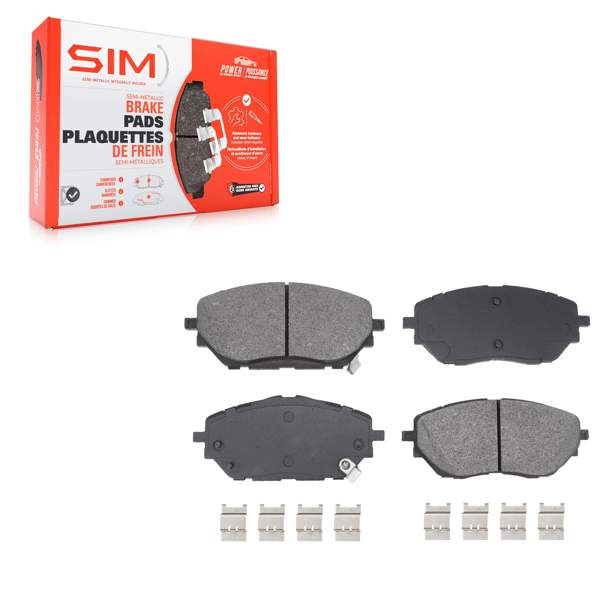SIM SIM-2065 Disc Brake Pad for 2018-2022 Toyota C-HR - Front