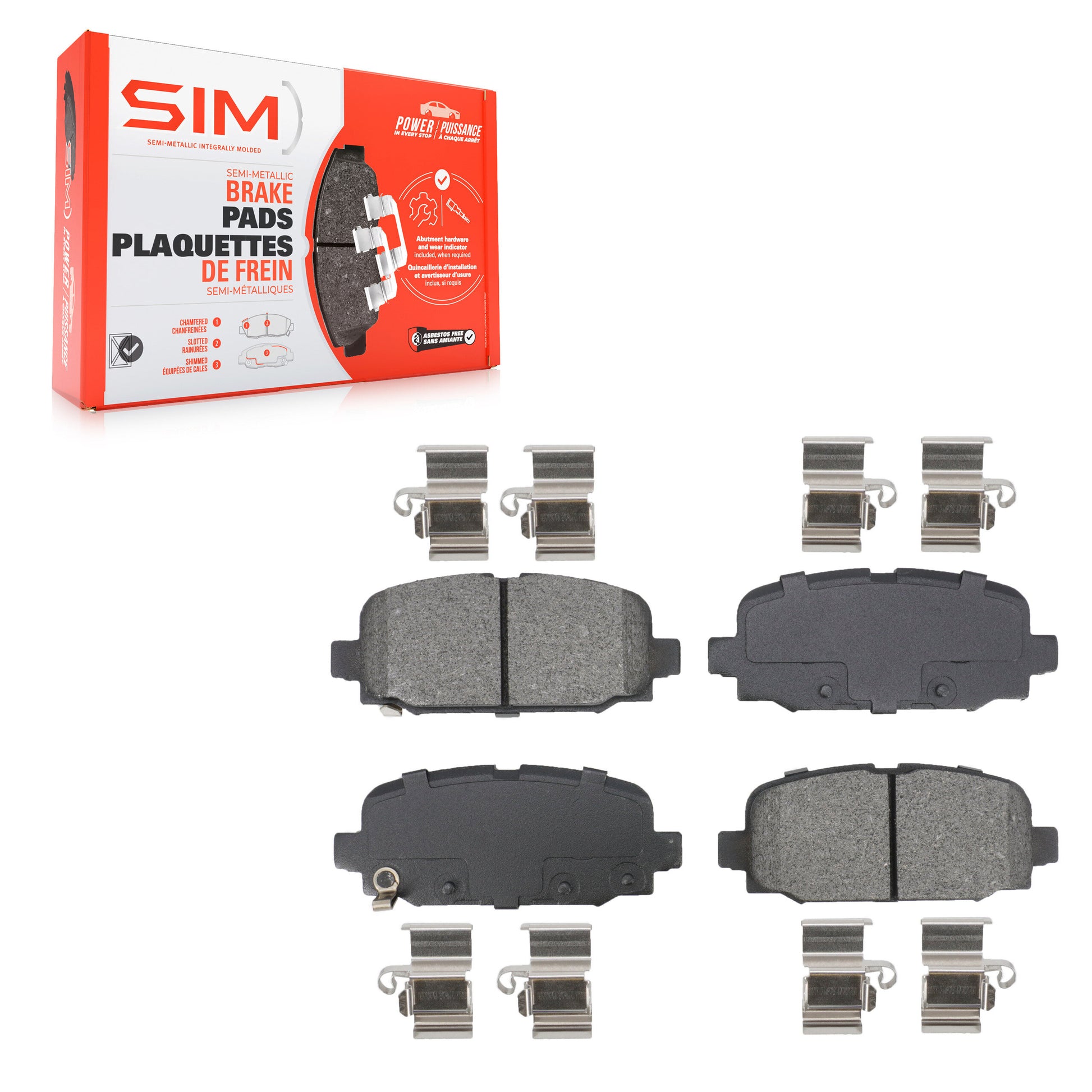 SIM SIM-2081 Disc Brake Pad for 2017-2023 Jeep Compass - Rear
