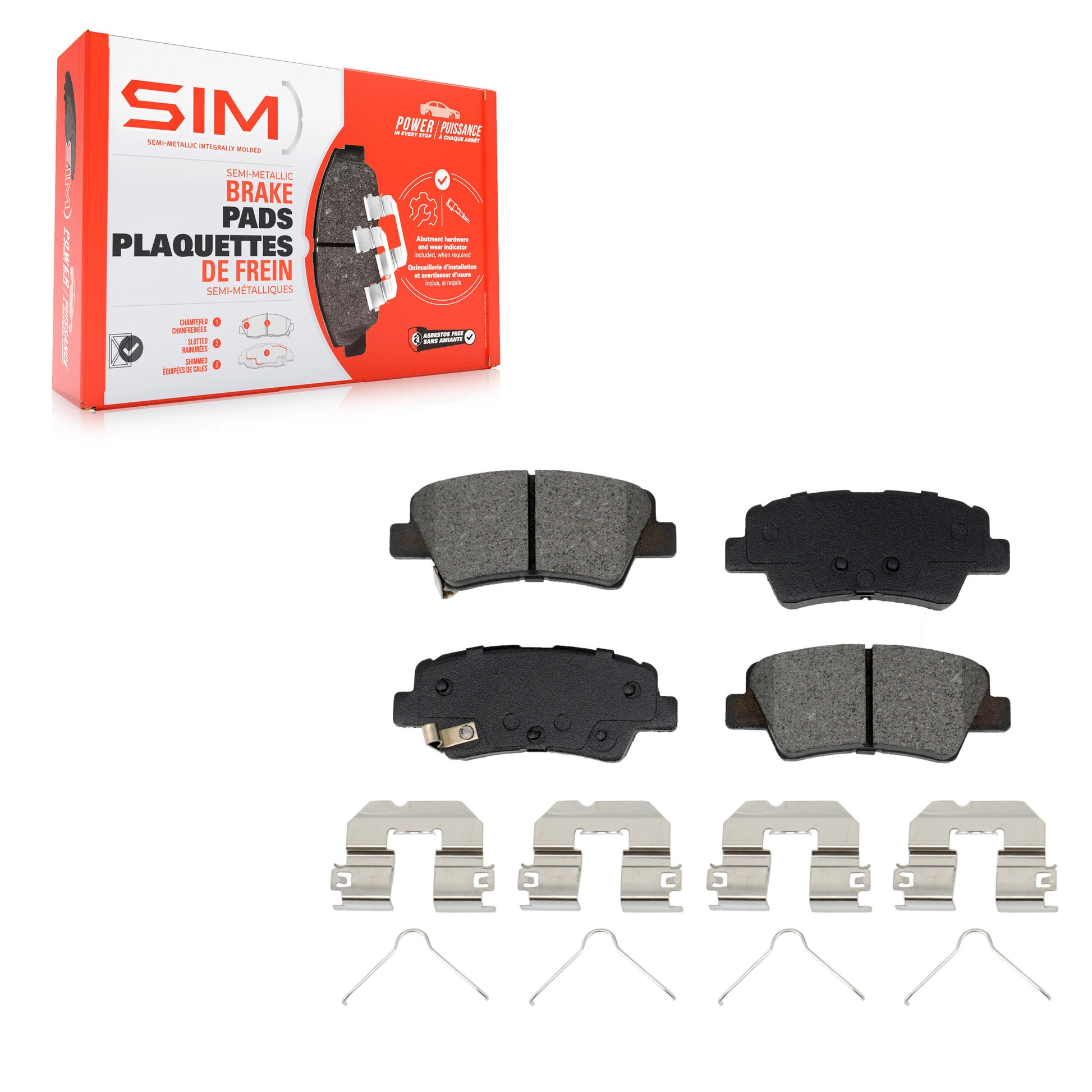 SIM SIM-2098 Disc Brake Pad for 2017-2023 Hyundai Nexo, Hyundai Tucson, Kia Cadenza - Rear