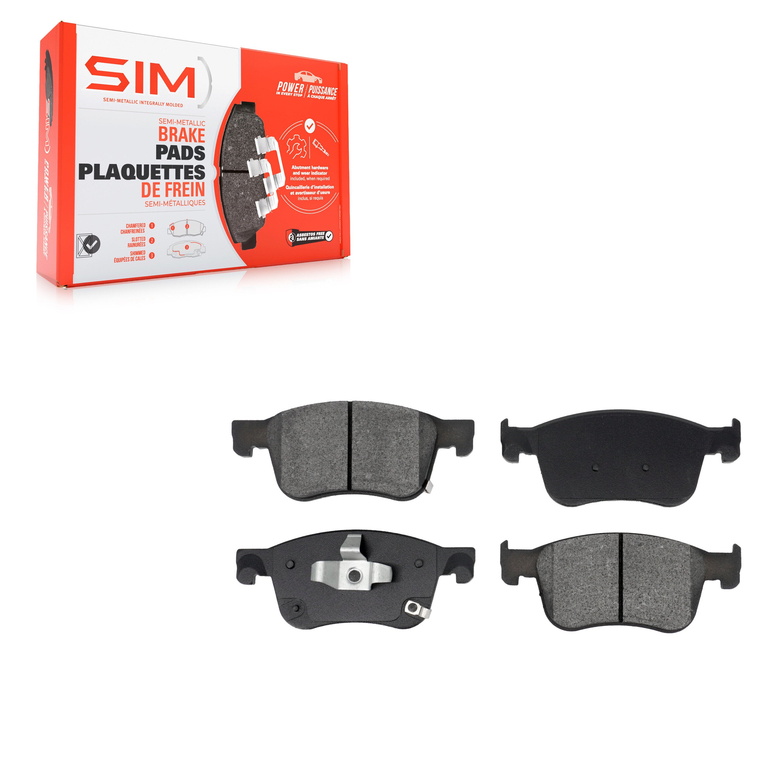 SIM SIM-2115 Disc Brake Pad for 2018-2025 Acura Integra, Honda Accord, Honda Civic - Front