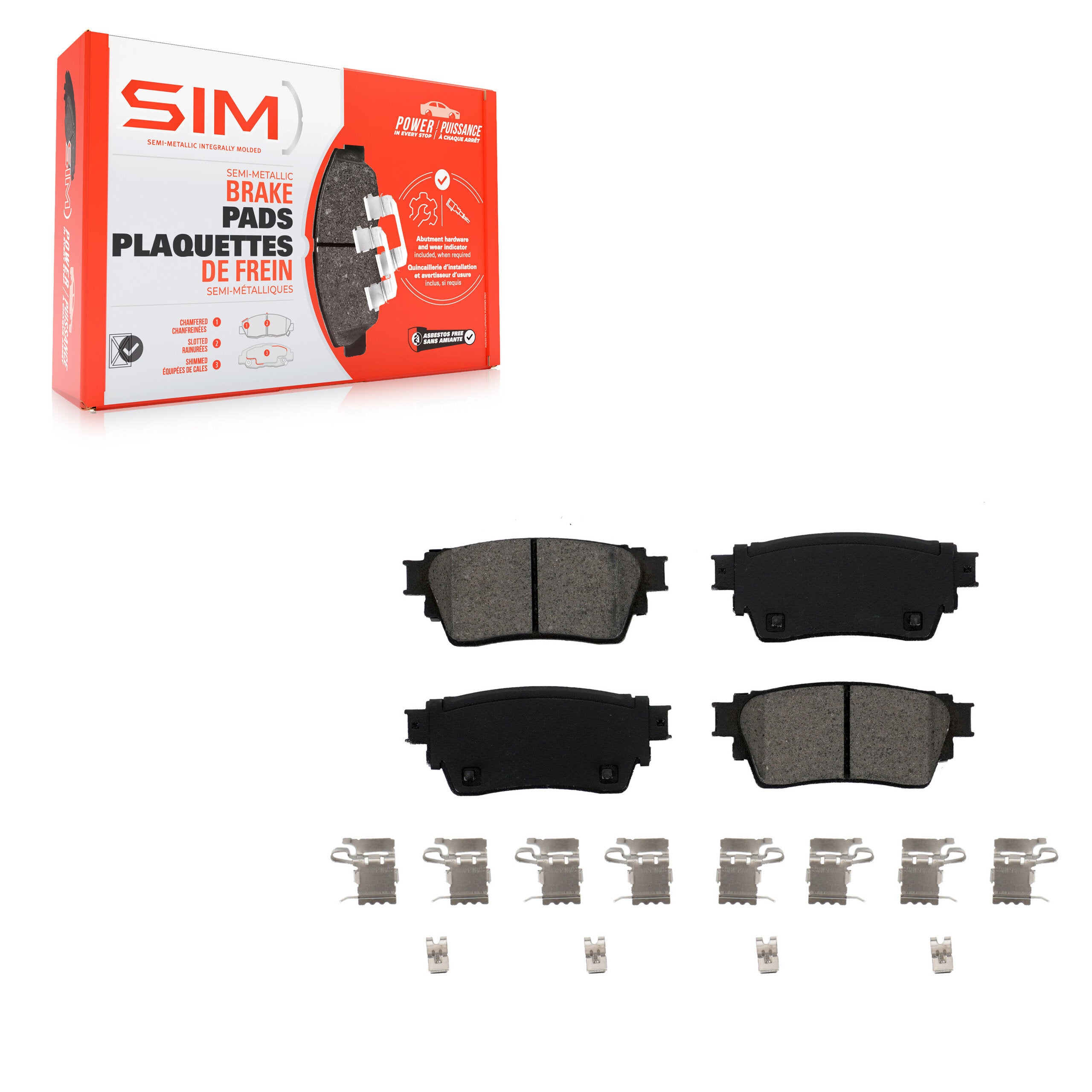 SIM SIM-2135 Disc Brake Pad for 2017-2025 Mitsubishi Eclipse Cross, Mitsubishi Outlander PHEV, Mitsubishi Outlander - Rear