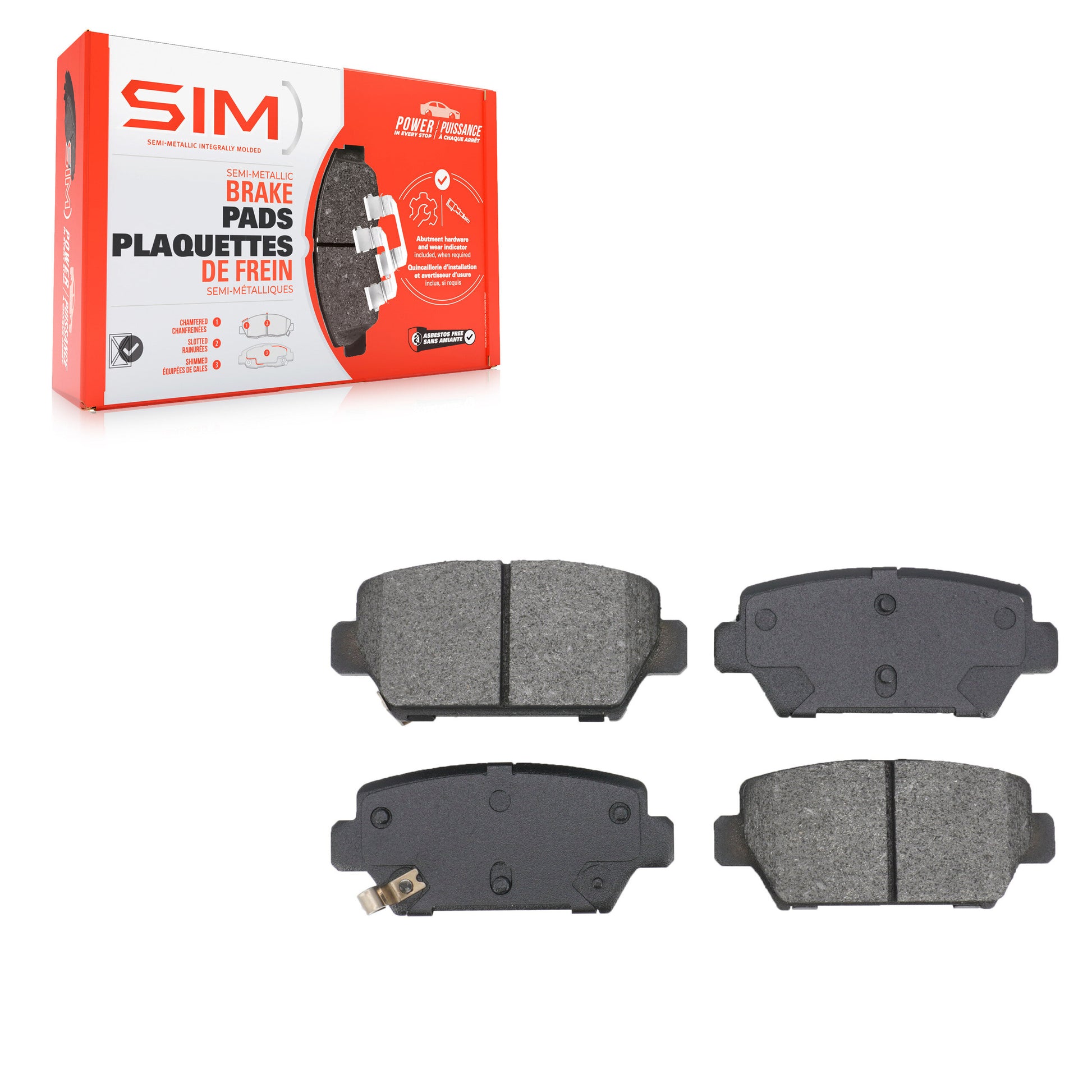 SIM SIM-2156 Disc Brake Pad for 2018-2022 Mitsubishi Eclipse Cross - Rear