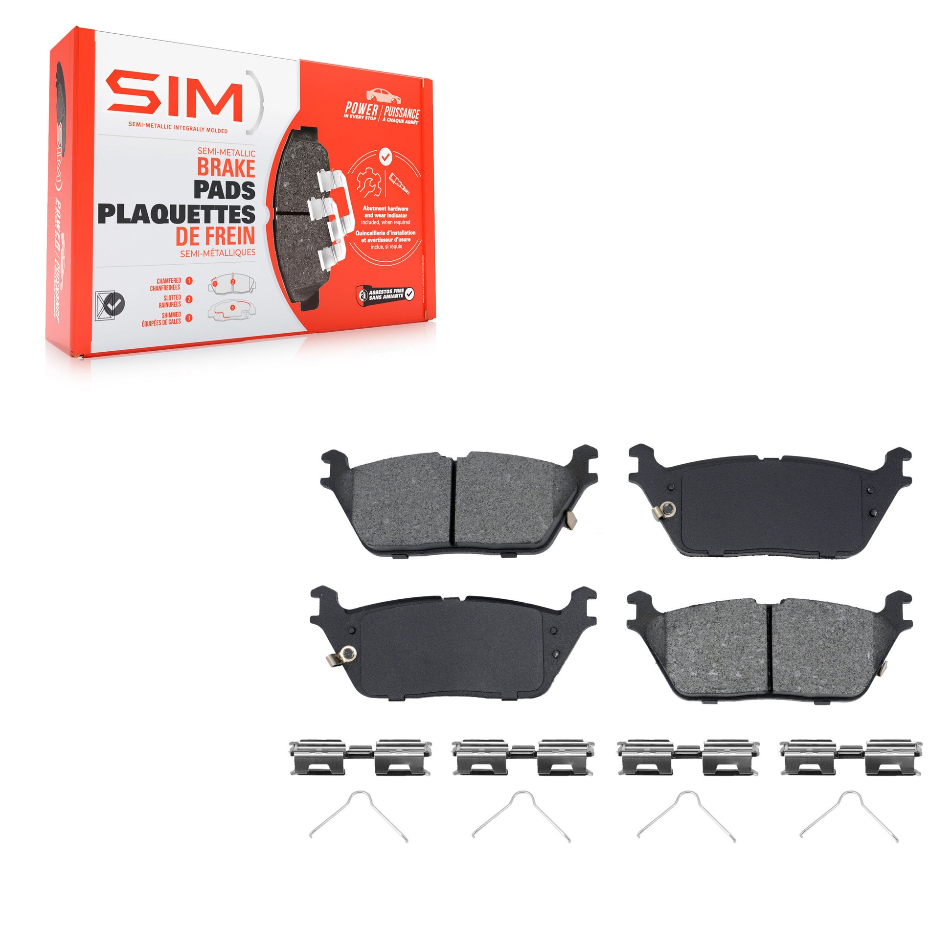SIM SIM-2169 Disc Brake Pad for 2019-2024 Jeep Grand Wagoneer L, Jeep Wagoneer L, Jeep Grand Wagoneer - Rear