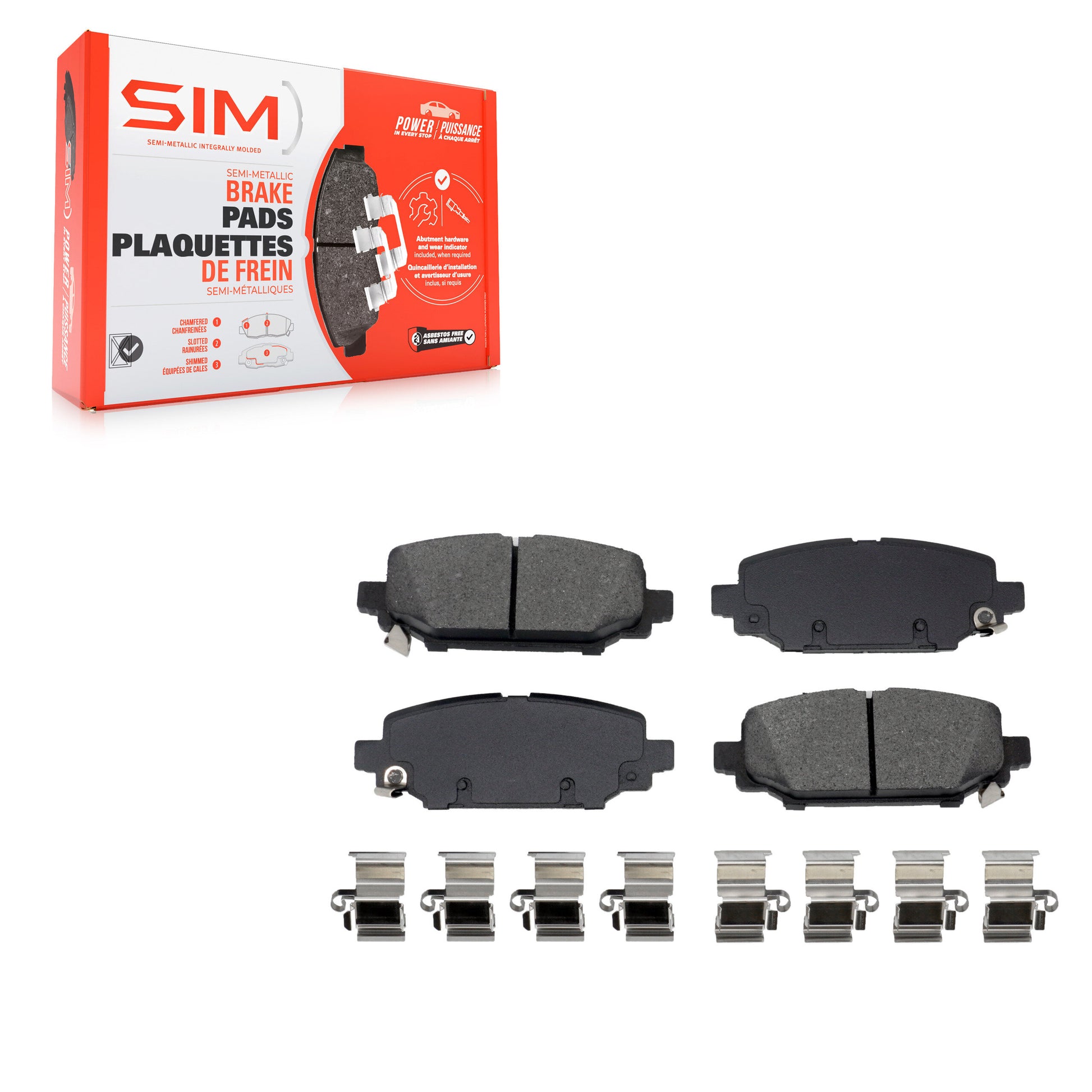 SIM SIM-2172 Disc Brake Pad for 2018-2025 Jeep Wrangler - Rear