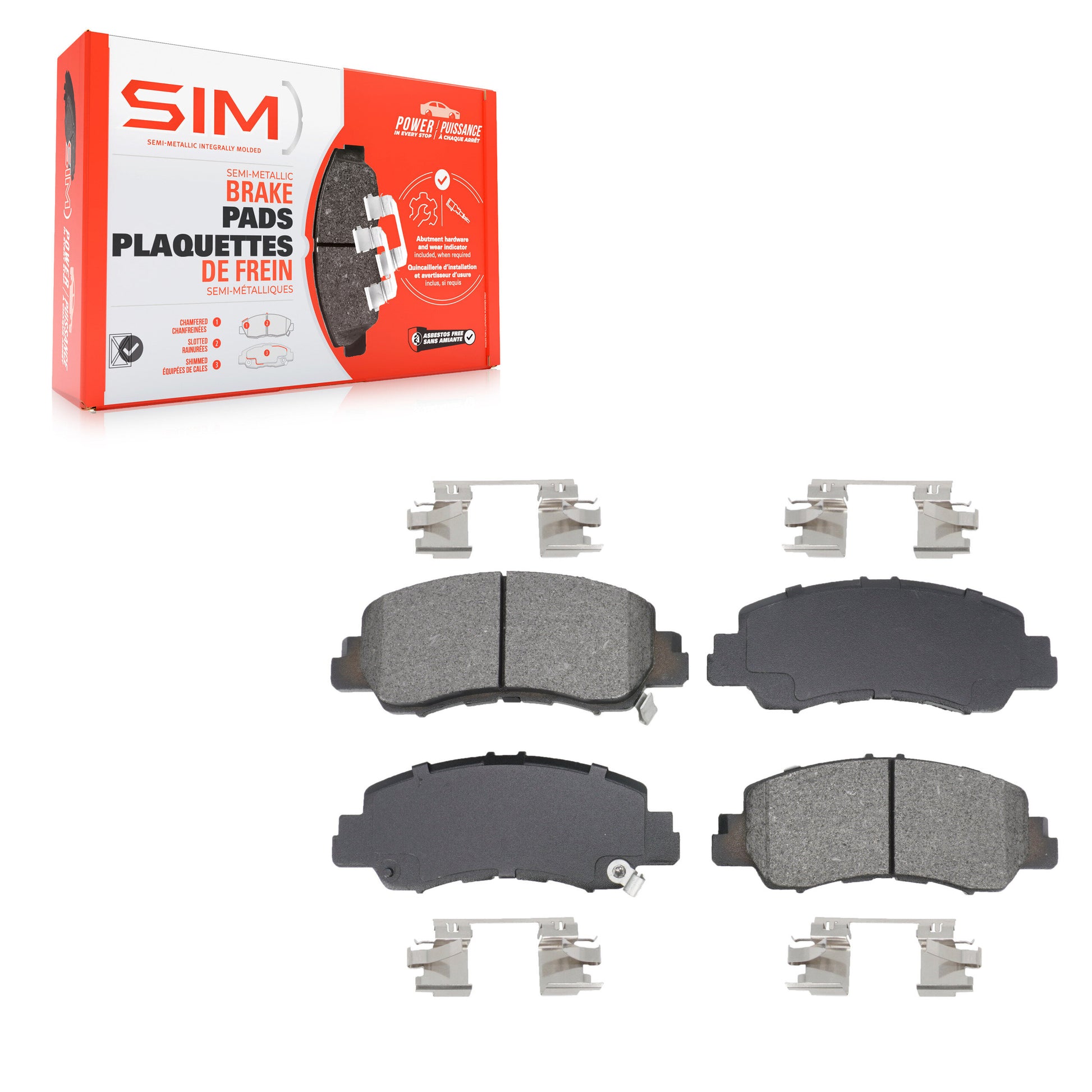 SIM SIM-2178 Disc Brake Pad for 2018-2025 Mitsubishi Eclipse Cross - Front