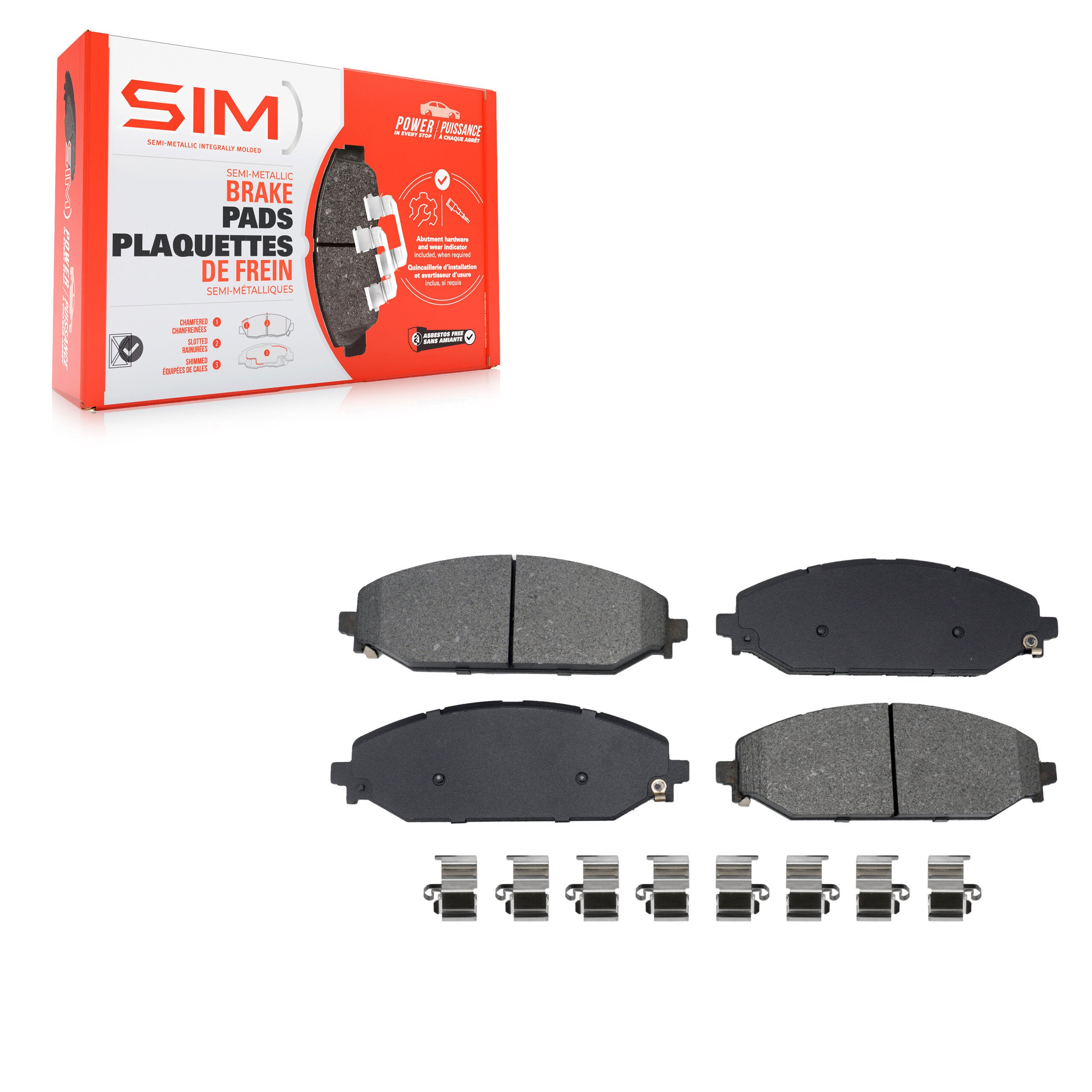 SIM SIM-2179 Disc Brake Pad for 2019-2024 Jeep Grand Wagoneer L, Jeep Wagoneer L, Jeep Grand Wagoneer - Front