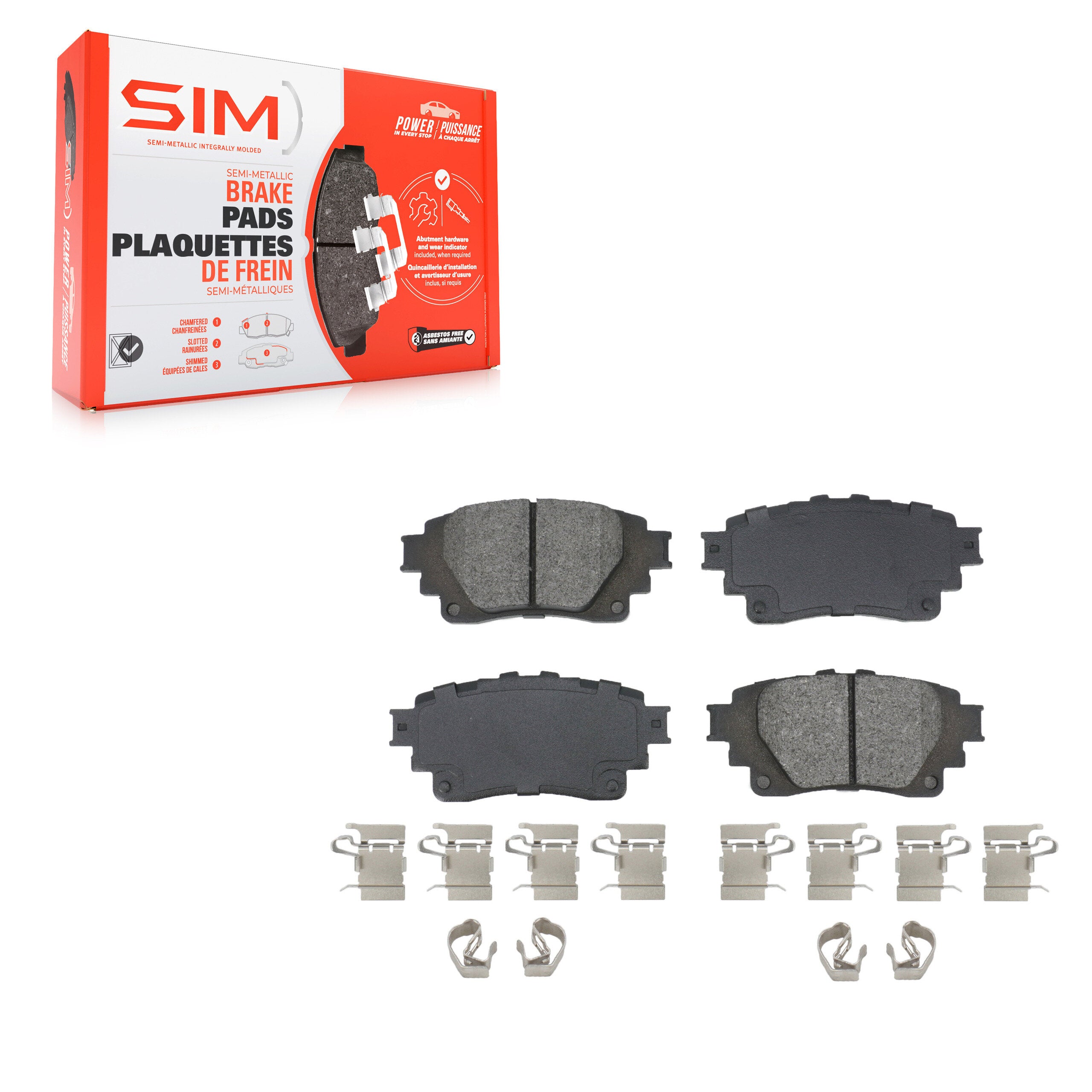 SIM SIM-2183 Disc Brake Pad for 2019-2025 Toyota Corolla - Rear