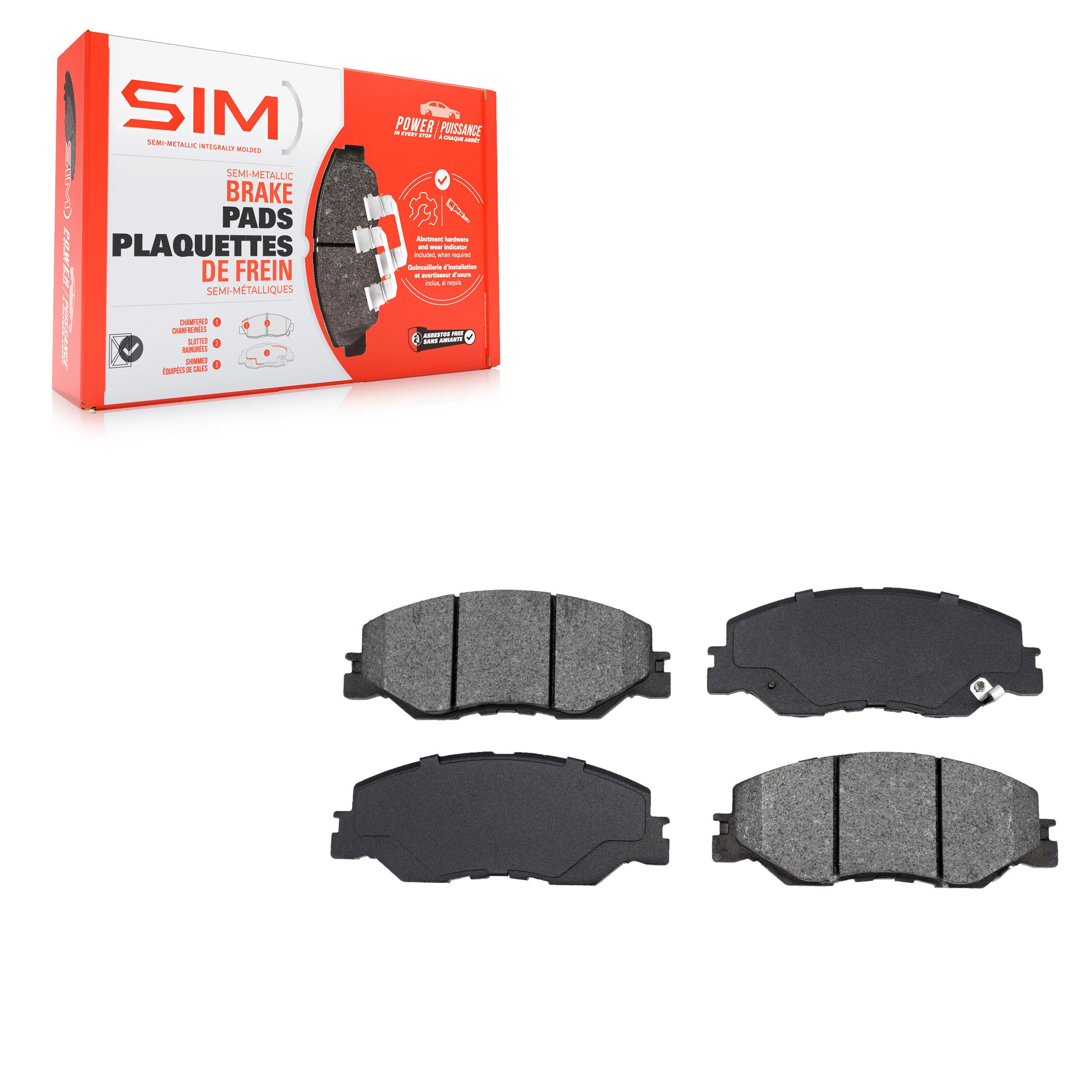 SIM SIM-2185 Disc Brake Pad for 2019-2025 Honda Civic, Honda Insight - Front