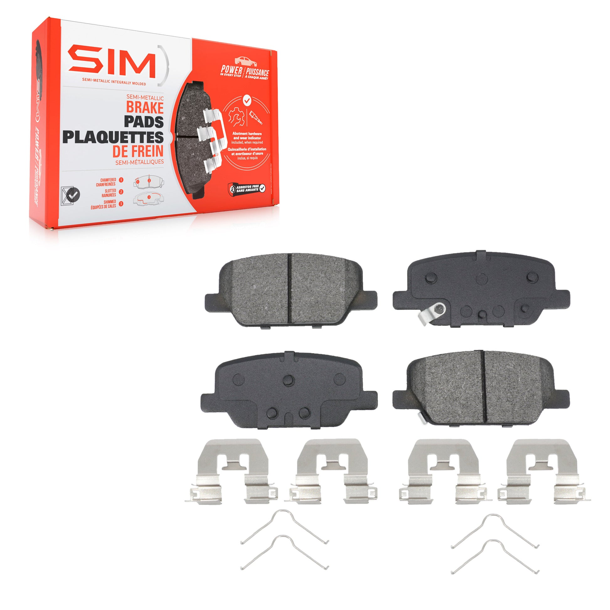 SIM SIM-2199 Disc Brake Pad for 2019-2024 Hyundai Palisade, Hyundai Santa Fe, Kia Telluride - Rear