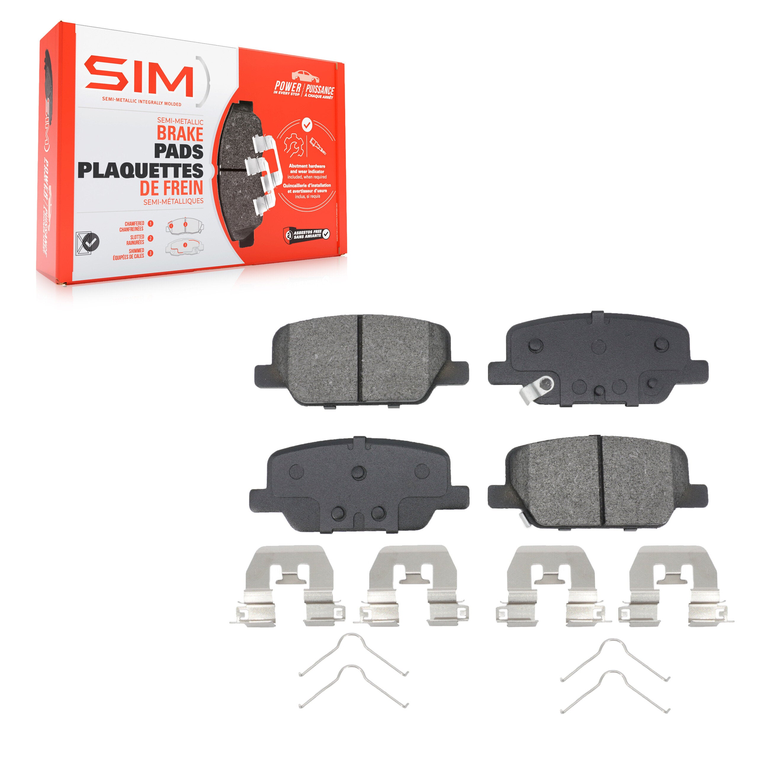 SIM SIM-2199 Disc Brake Pad for 2019-2024 Hyundai Palisade, Hyundai Santa Fe, Kia Telluride - Rear