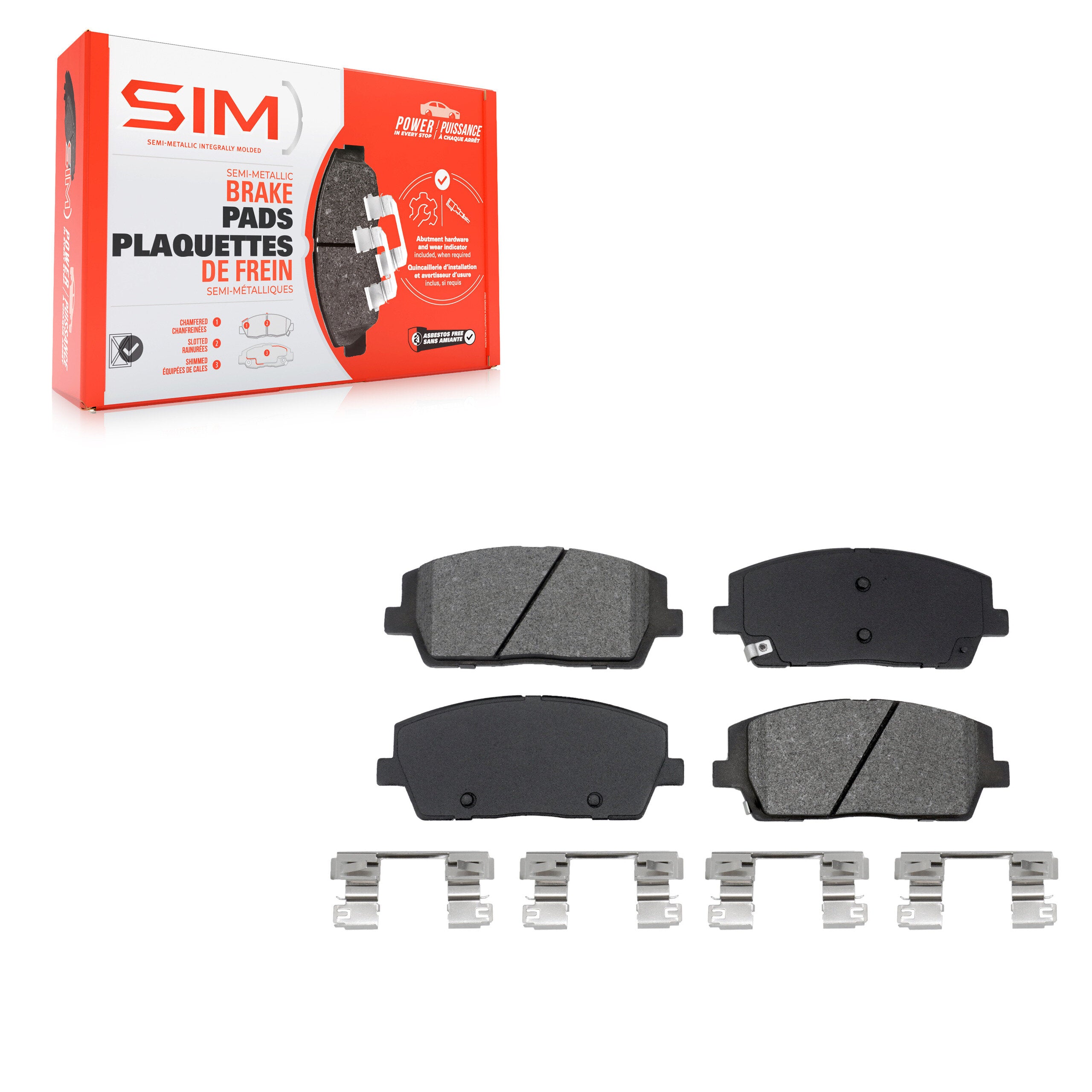 SIM SIM-2215 Disc Brake Pad for 2020-2025 Hyundai Palisade, Kia Telluride - Front