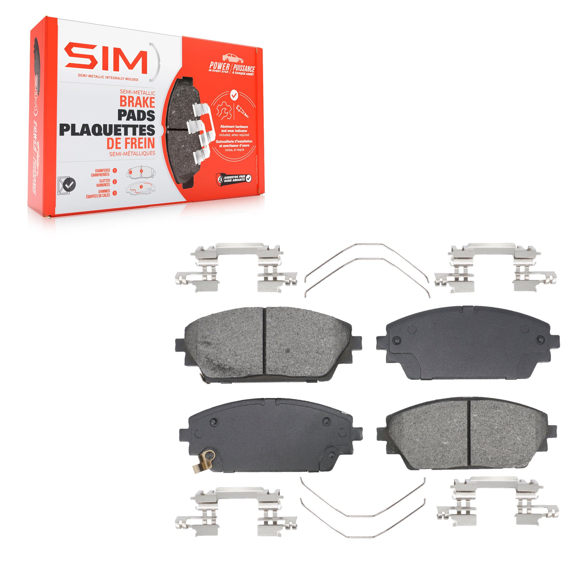 SIM SIM-2218 Disc Brake Pad for 2019-2025 Mazda 3, Mazda 3 Sport - Front