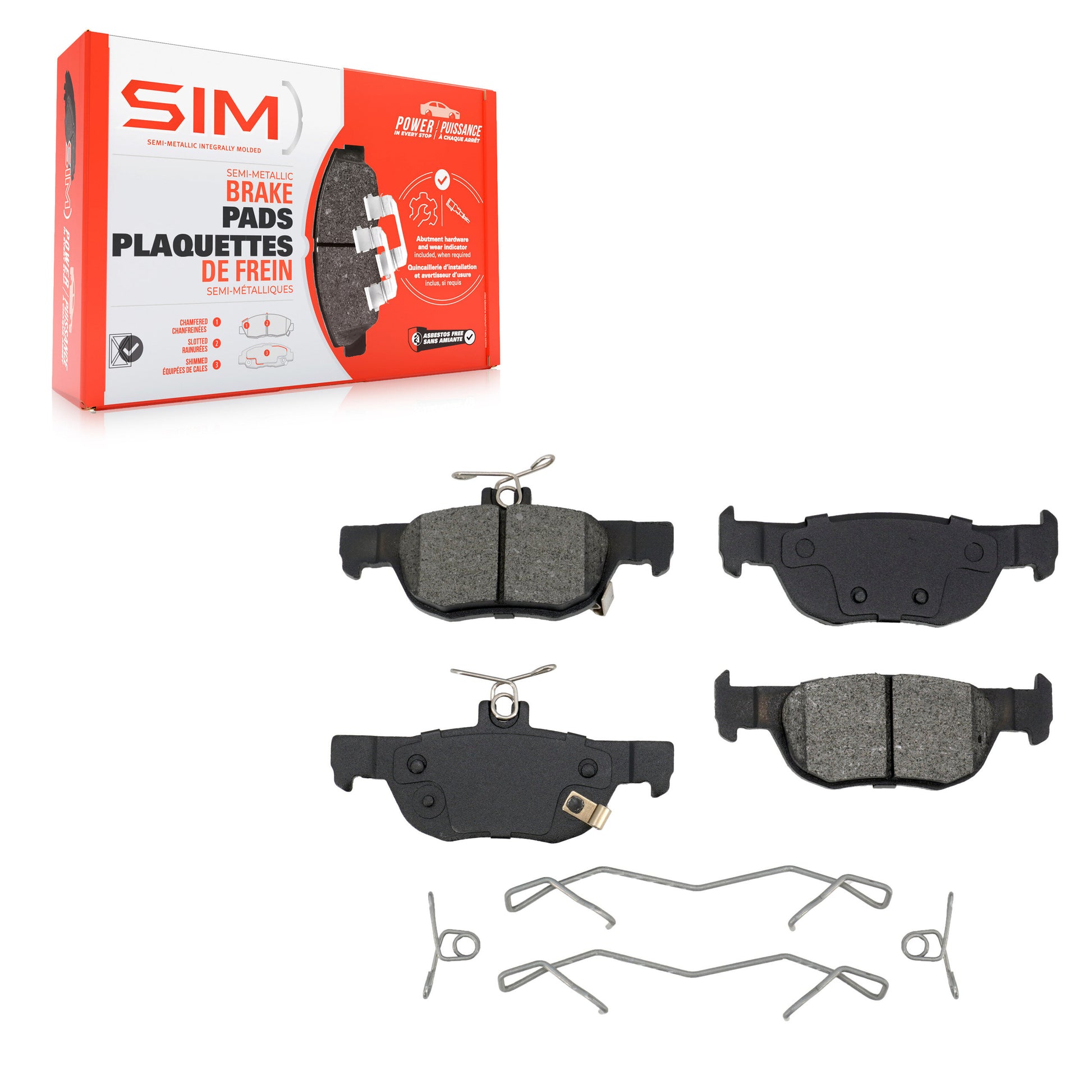 SIM SIM-2219 Disc Brake Pad for 2019-2025 Mazda MX-30 EV, Mazda CX-30, Mazda 3 - Rear