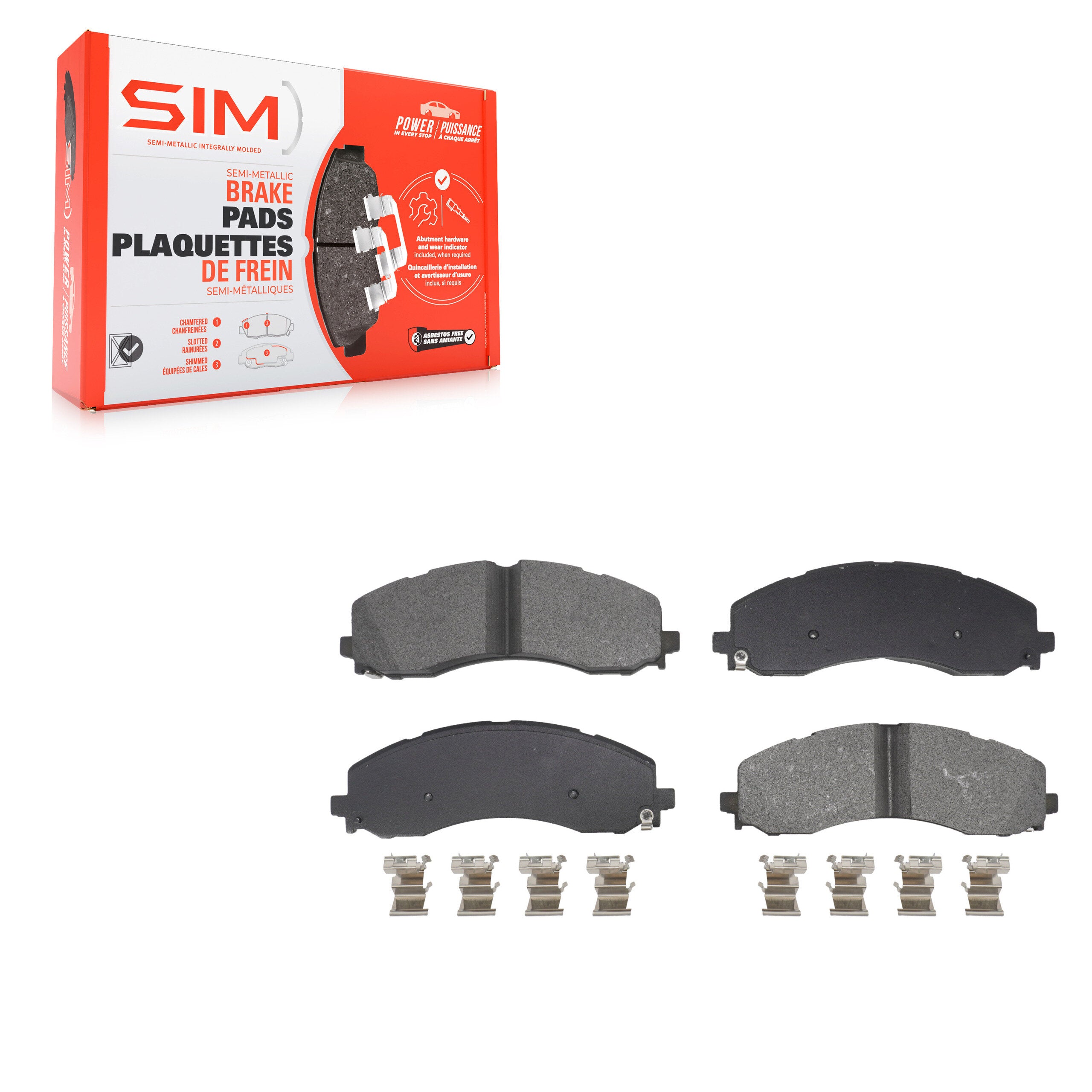 SIM SIM-2223 Disc Brake Pad for 2019-2024 Ram 2500, Ram 3500 - Front