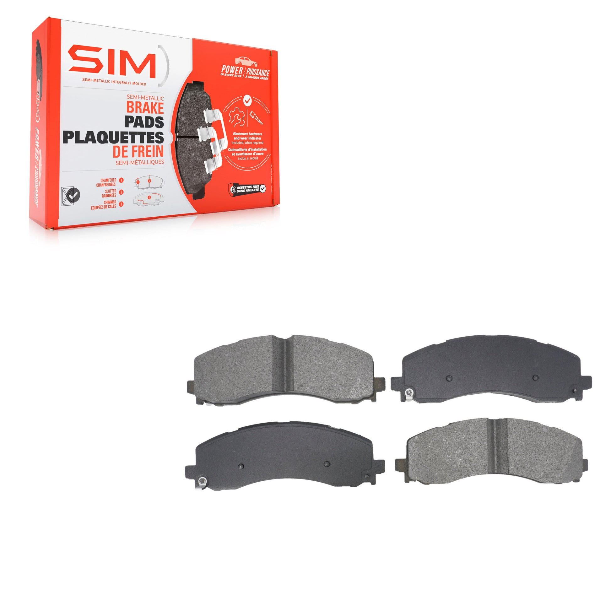 SIM SIM-2225 Disc Brake Pad for 2019-2024 Ram 3500, Ram 2500 - Rear