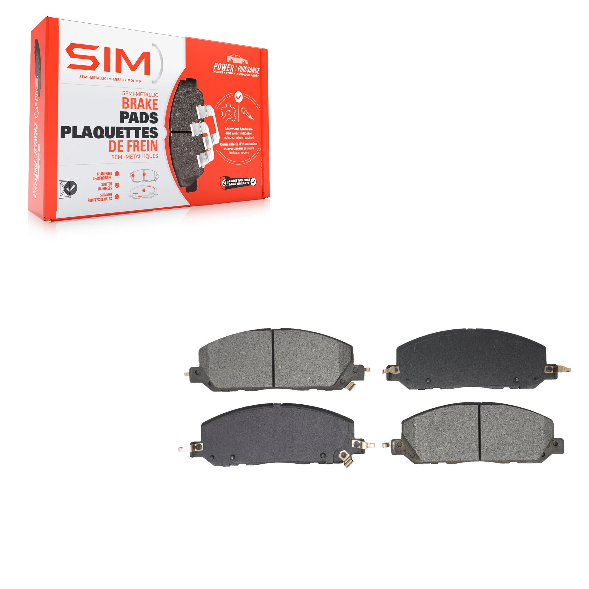SIM SIM-2229 Disc Brake Pad for 2020-2024 Ford Explorer, Ford Police Interceptor Utility, Lincoln Aviator - Front