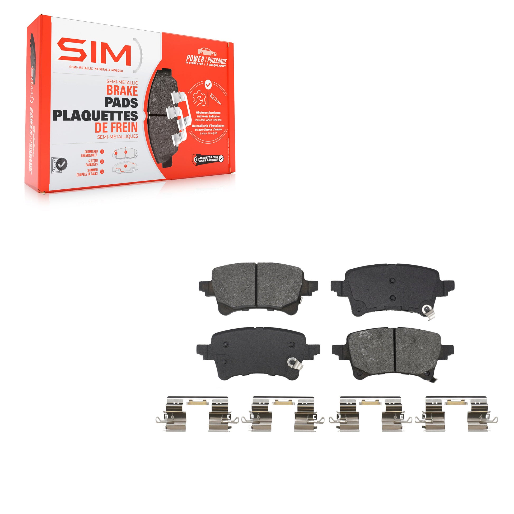 SIM SIM-2233 Disc Brake Pad for 2020-2025 Jeep Wrangler, Jeep Gladiator - Rear