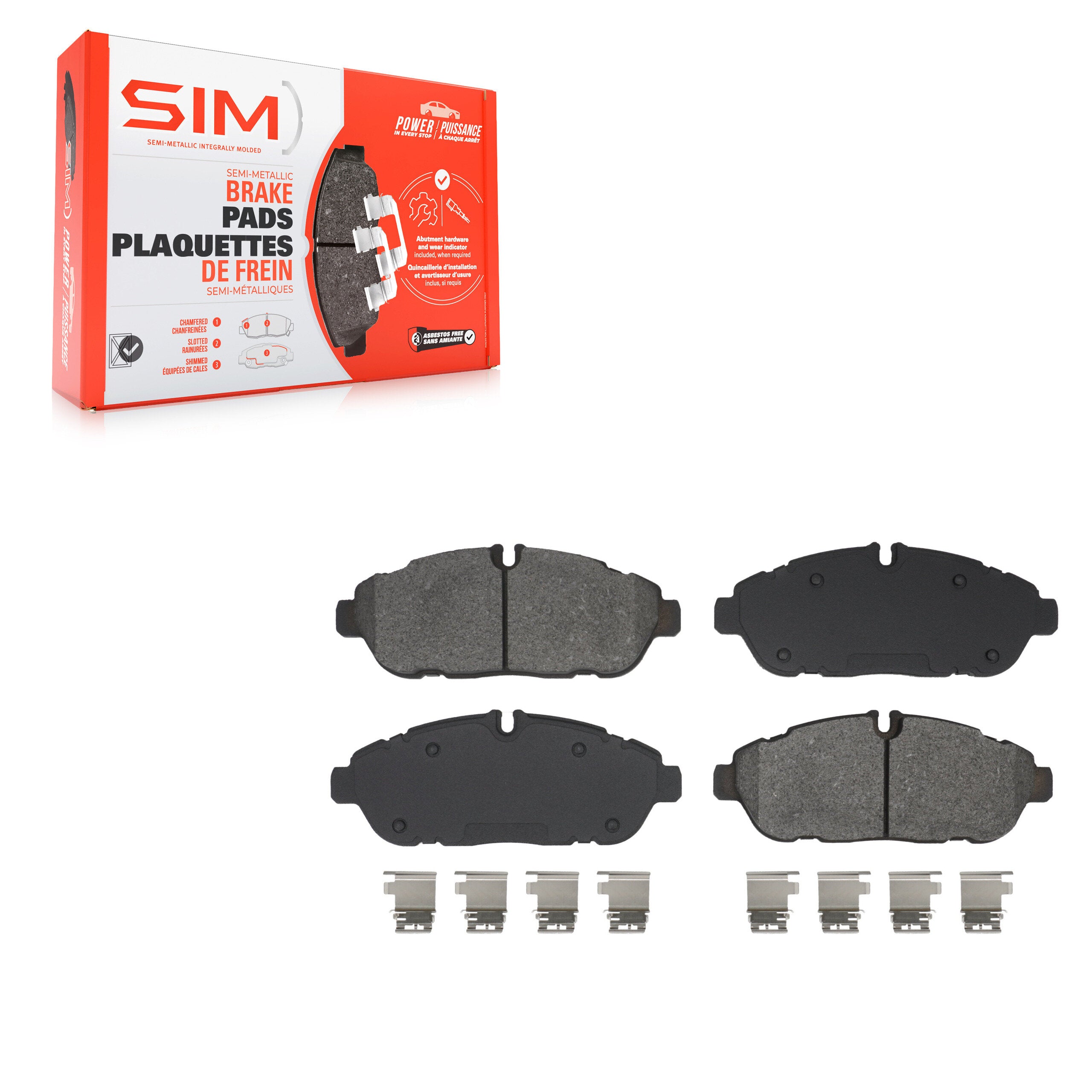 SIM SIM-2301 Disc Brake Pad for 2020-2023 Ford Transit-150, Ford Transit-250, Ford Transit-350 - Front