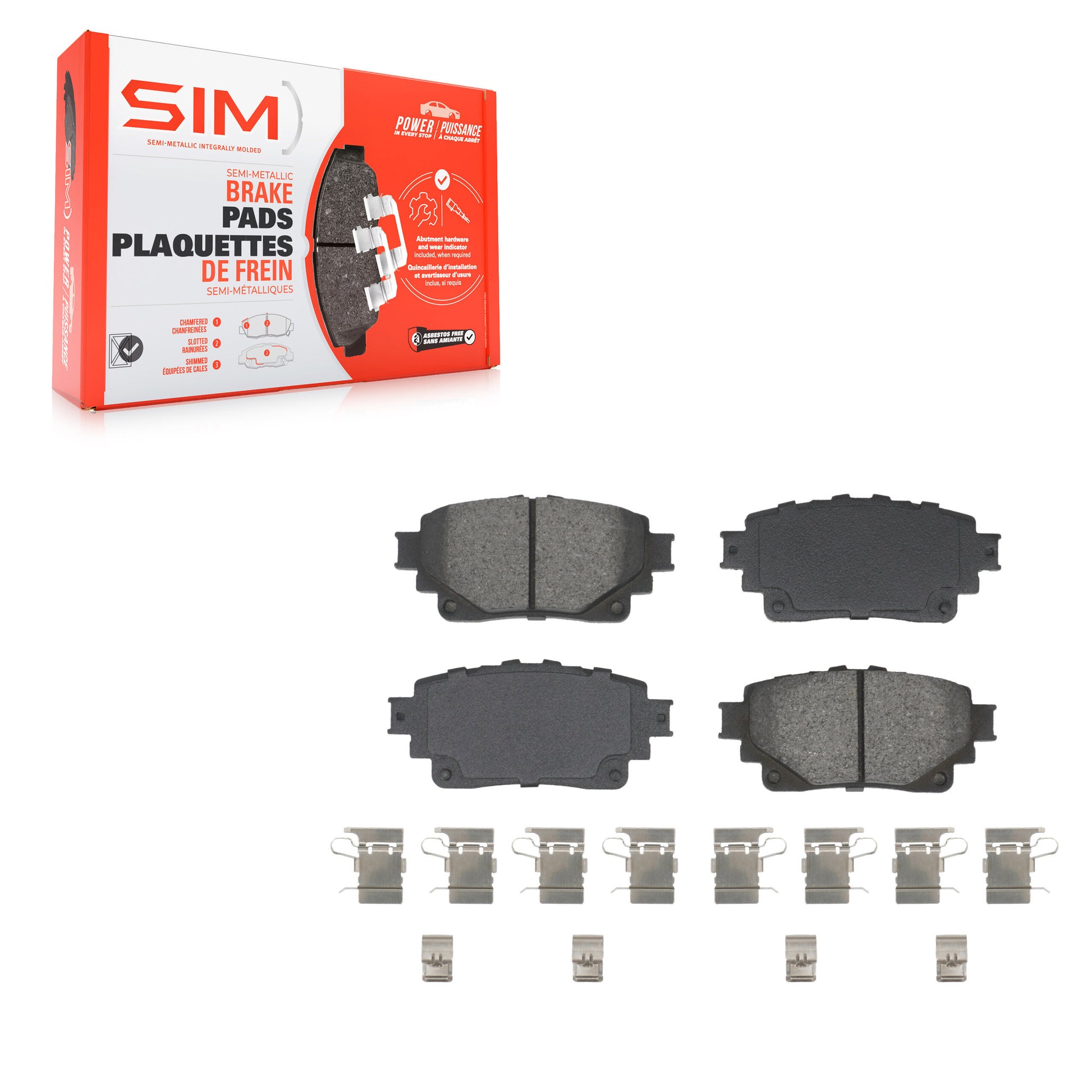 SIM SIM-2305 Disc Brake Pad for 2020-2025 Lexus RX350, Lexus RX450h+, Lexus TX350 - Rear