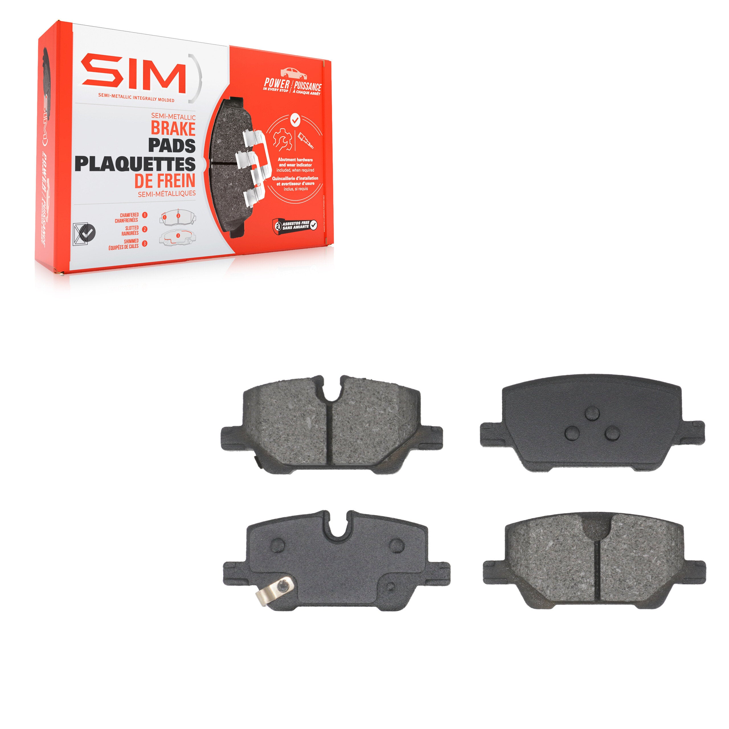 SIM SIM-2308 Disc Brake Pad for 2020-2025 Chevrolet Trailblazer, Buick Encore GX - Rear