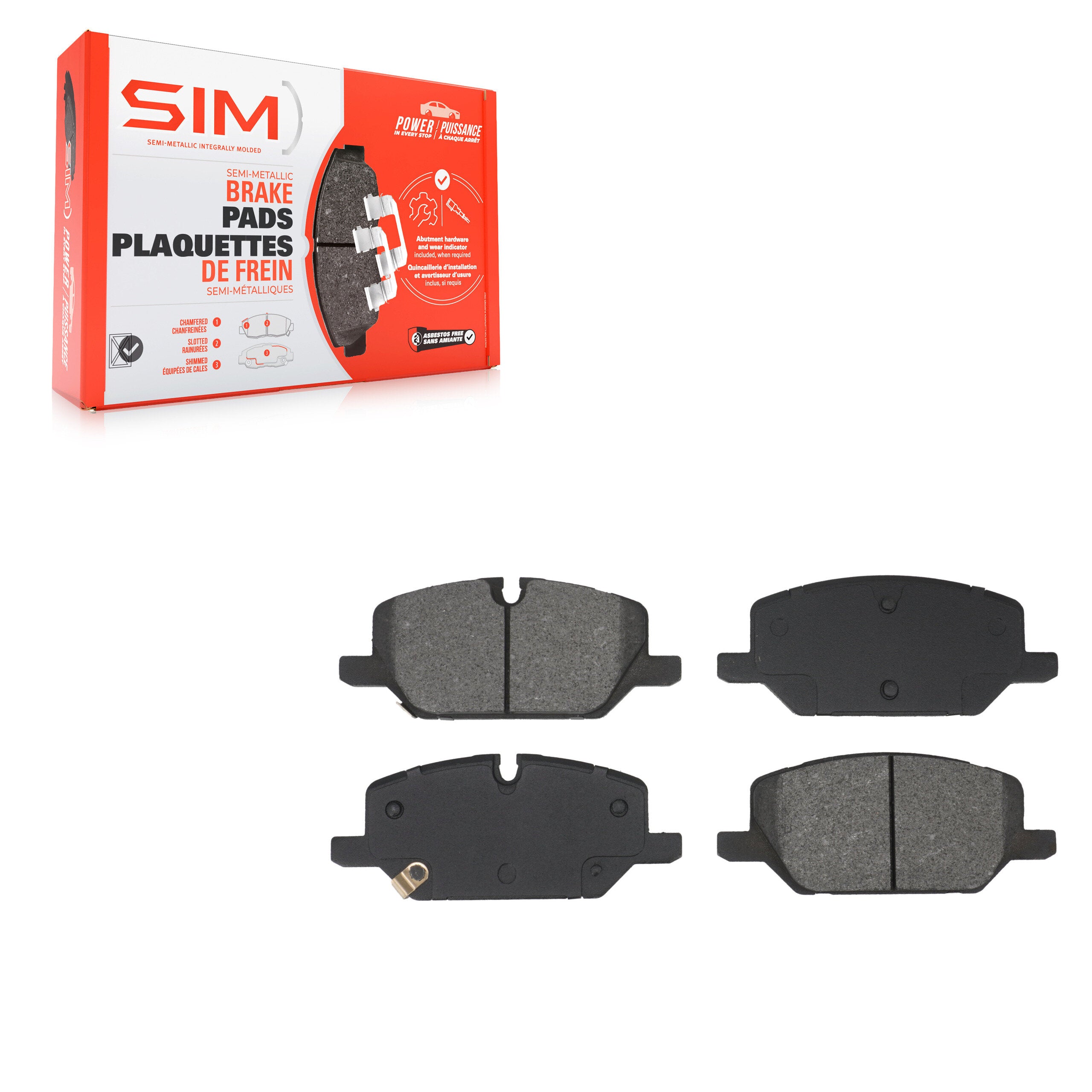 SIM SIM-2314 Disc Brake Pad for 2020-2023 Chevrolet Camaro, Buick Envision, Chevrolet Equinox - Front