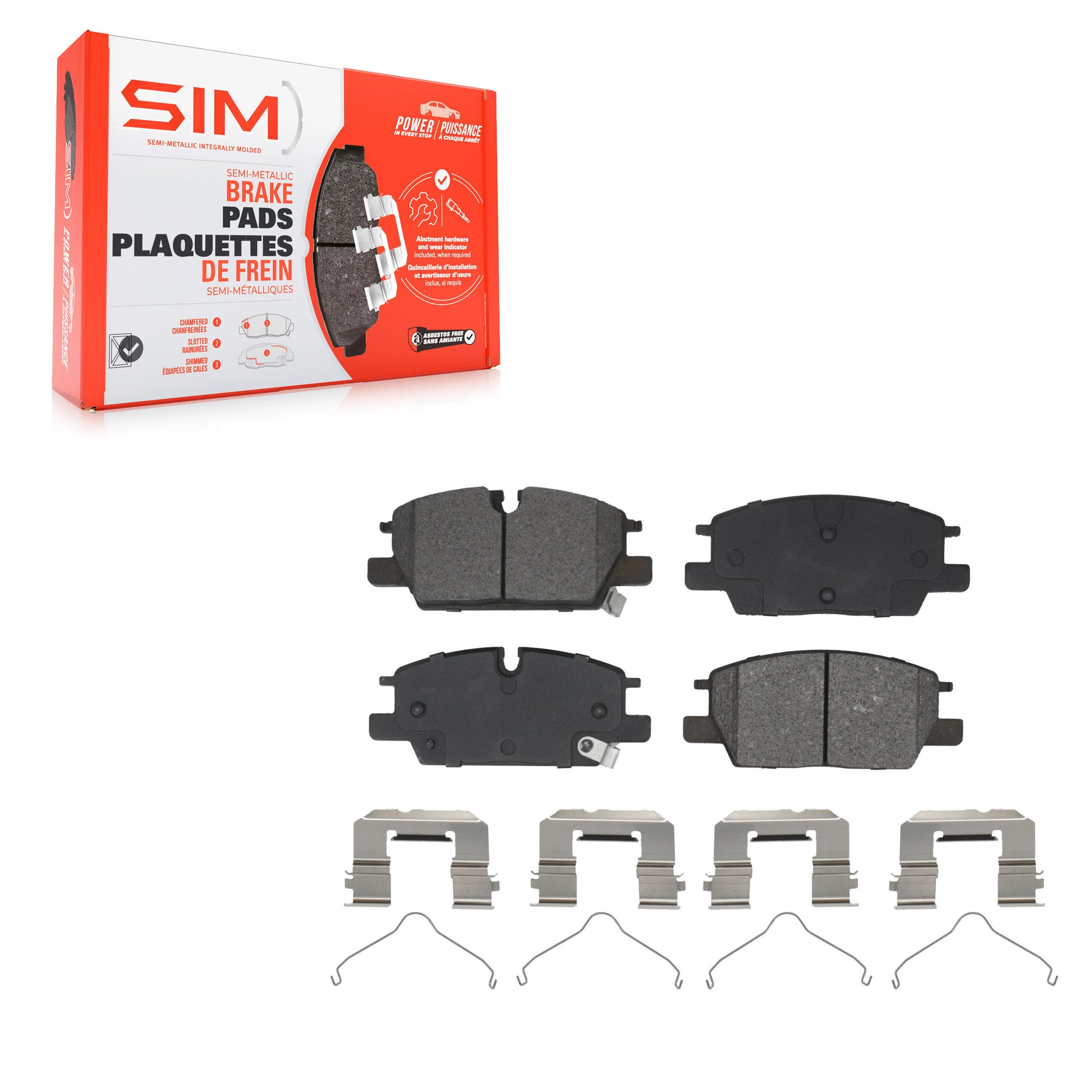 SIM SIM-2345 Disc Brake Pad for 2020-2025 Buick Envista, Chevrolet Equinox, Chevrolet Trax - Front