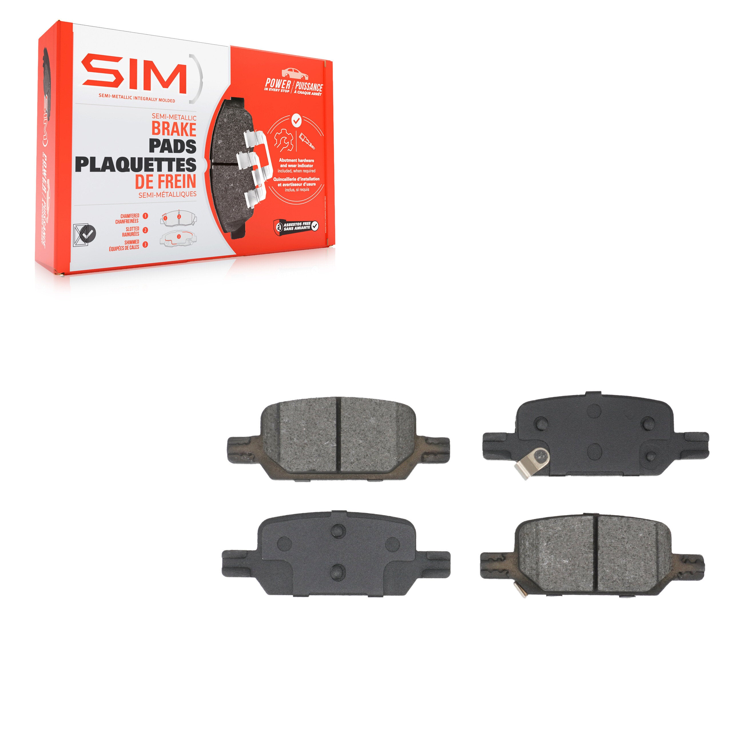 SIM SIM-2370 Disc Brake Pad for 2021-2022 Chevrolet Colorado, GMC Canyon - Rear