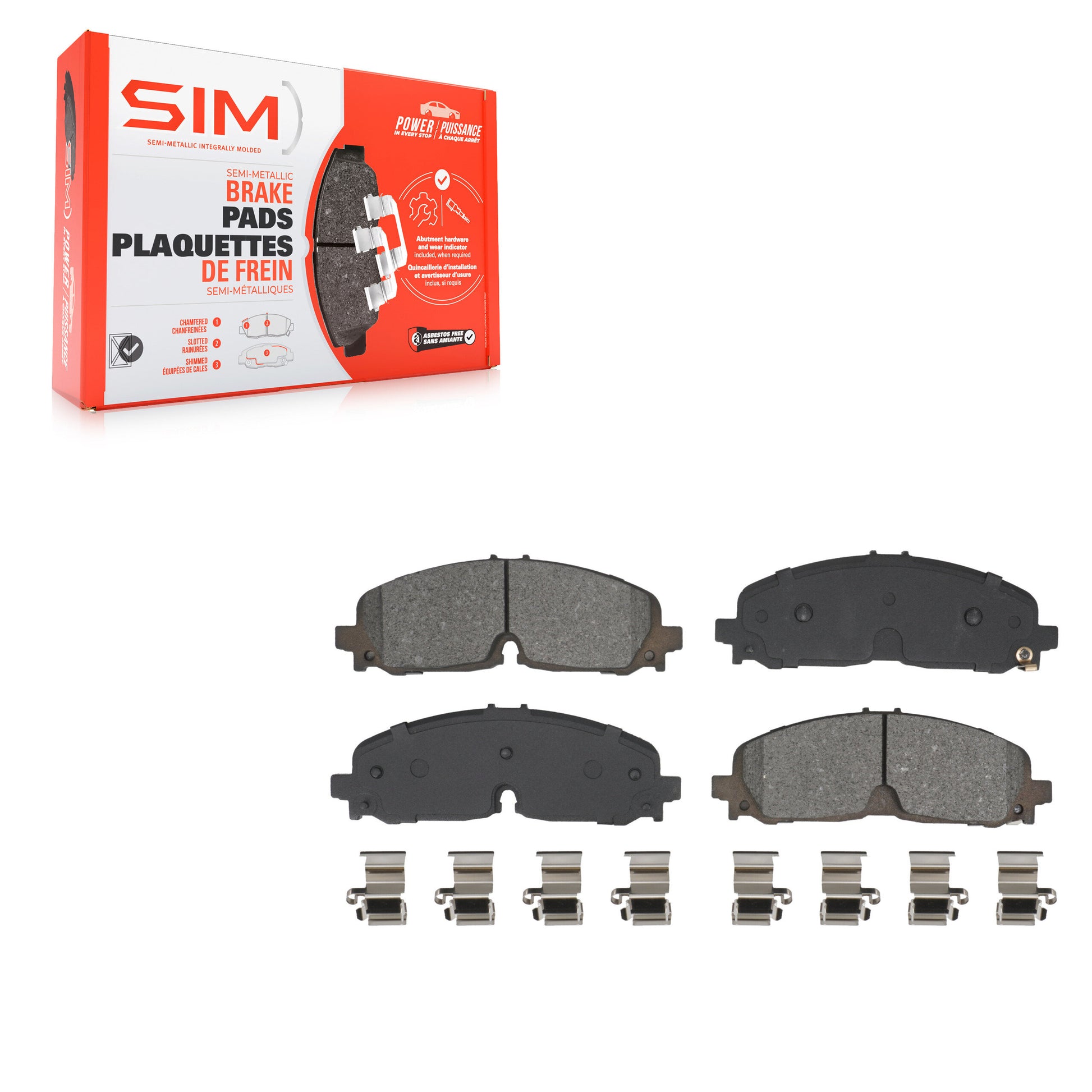 SIM SIM-2371 Disc Brake Pad for 2020-2025 Chevrolet Blazer EV, Cadillac LYRIQ, Cadillac XT5 - Front