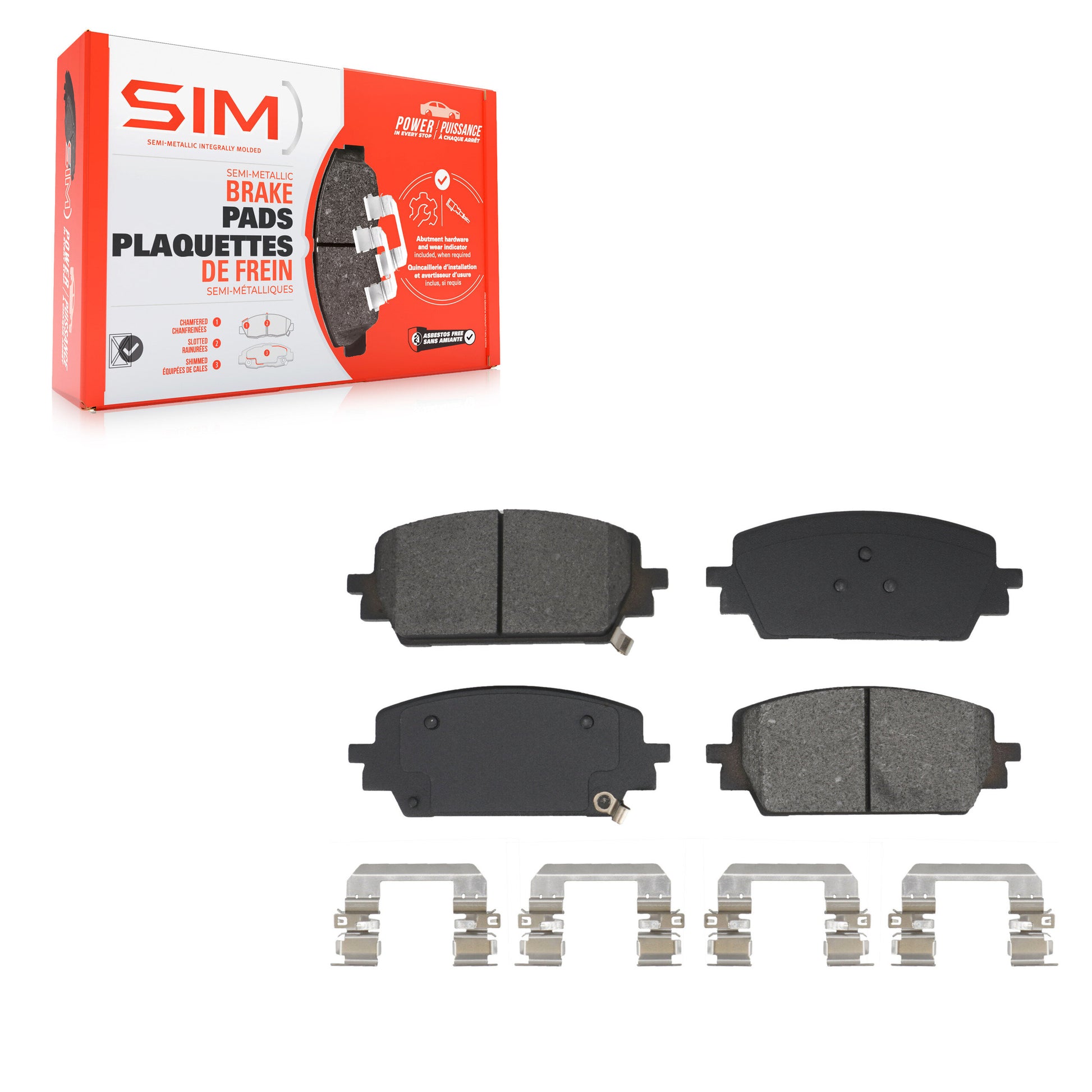 SIM SIM-2380 Disc Brake Pad for 2021-2025 Hyundai Santa Cruz, Hyundai Santa Fe, Kia Sorento - Front