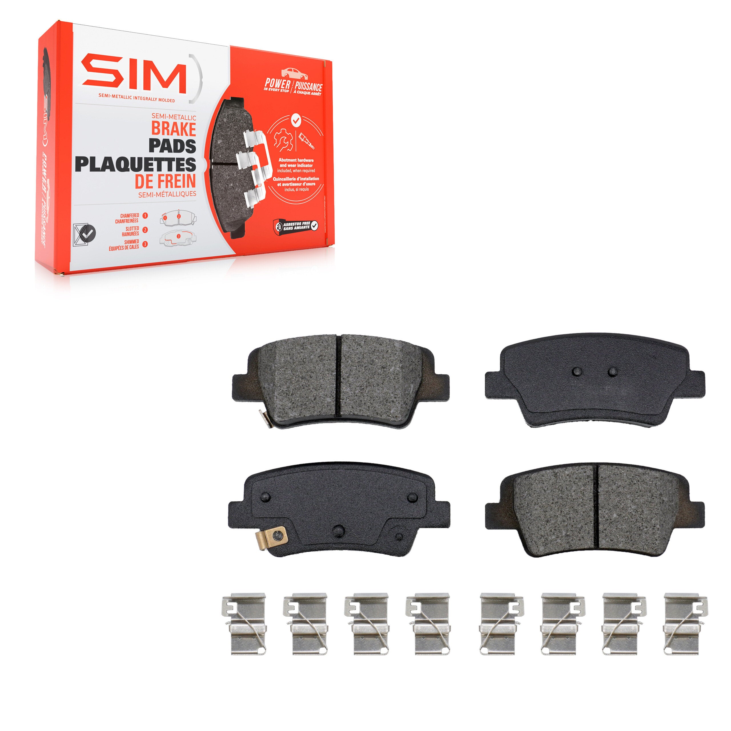 SIM SIM-2395 Disc Brake Pad for 2021-2025 Kia Niro, Hyundai Elantra - Rear