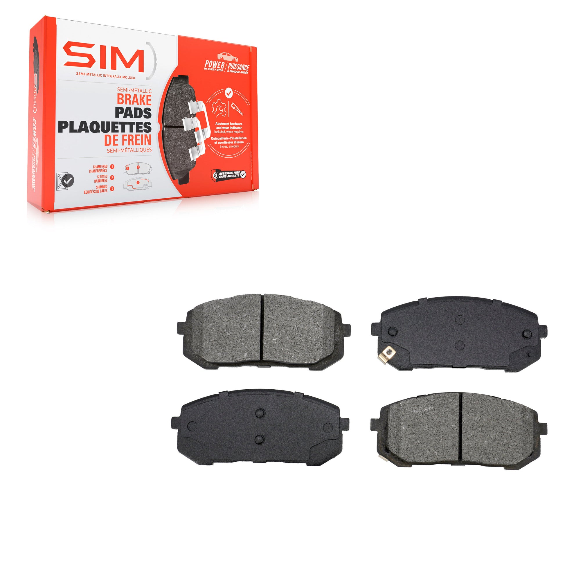 SIM SIM-2400 Disc Brake Pad for 2021-2024 Hyundai Elantra - Front