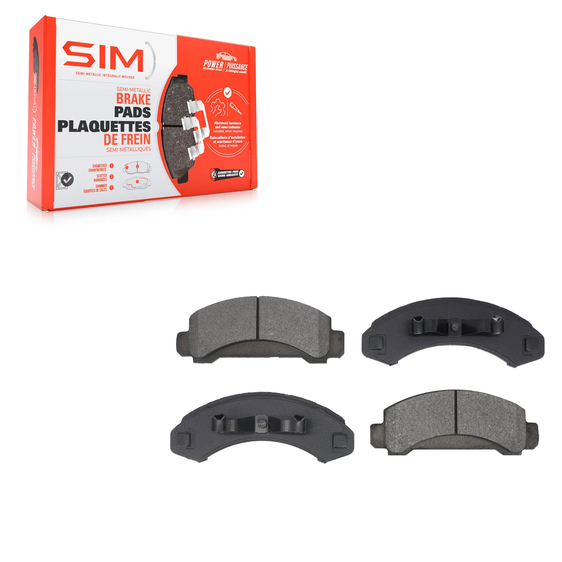SIM SIM-249 Disc Brake Pad for 1983-1997 Mazda B2300, Mazda B3000, Mazda B4000 - Front
