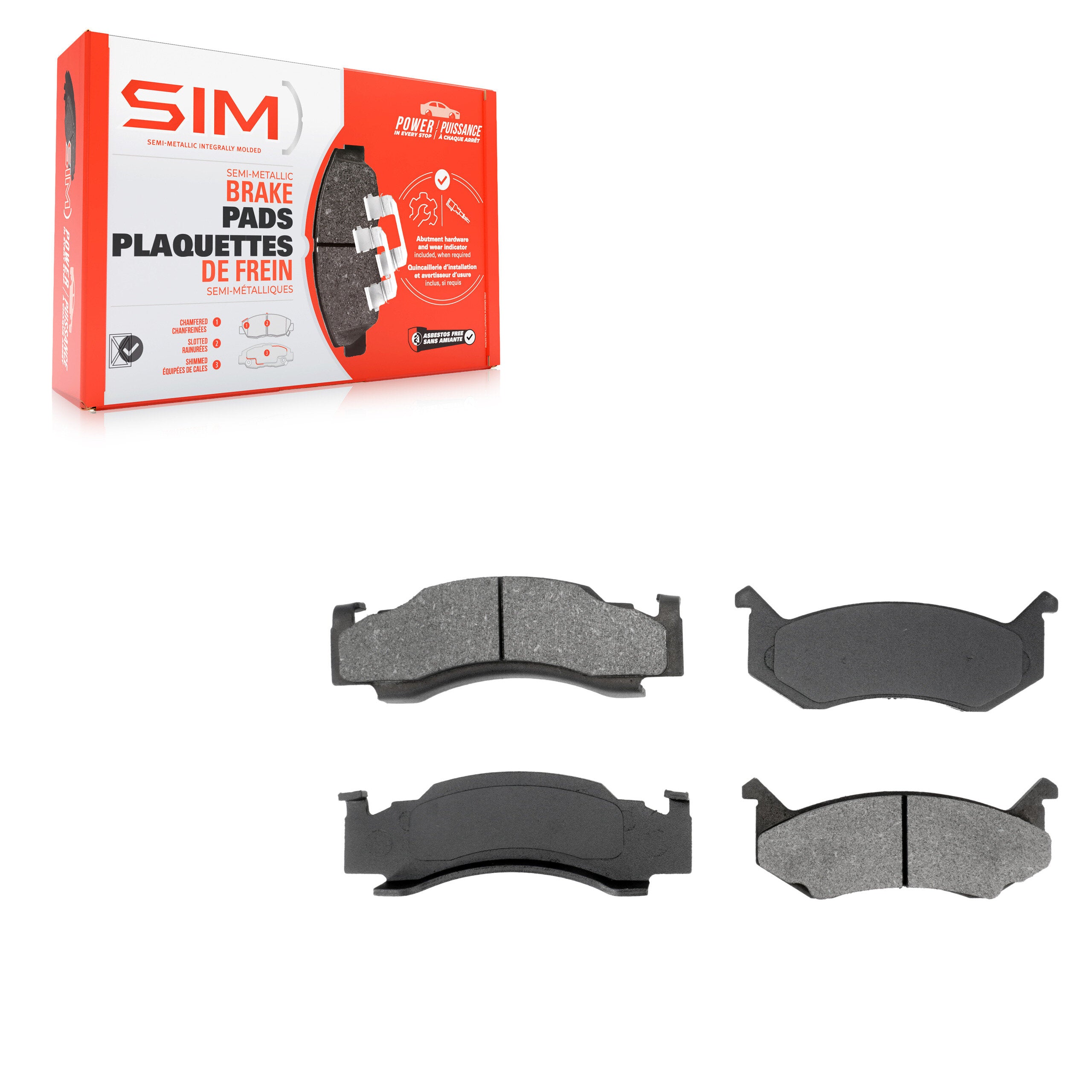 SIM SIM-269 Disc Brake Pad for 1980-1997 Dodge B1500, Dodge B2500, Dodge B3500 - Front