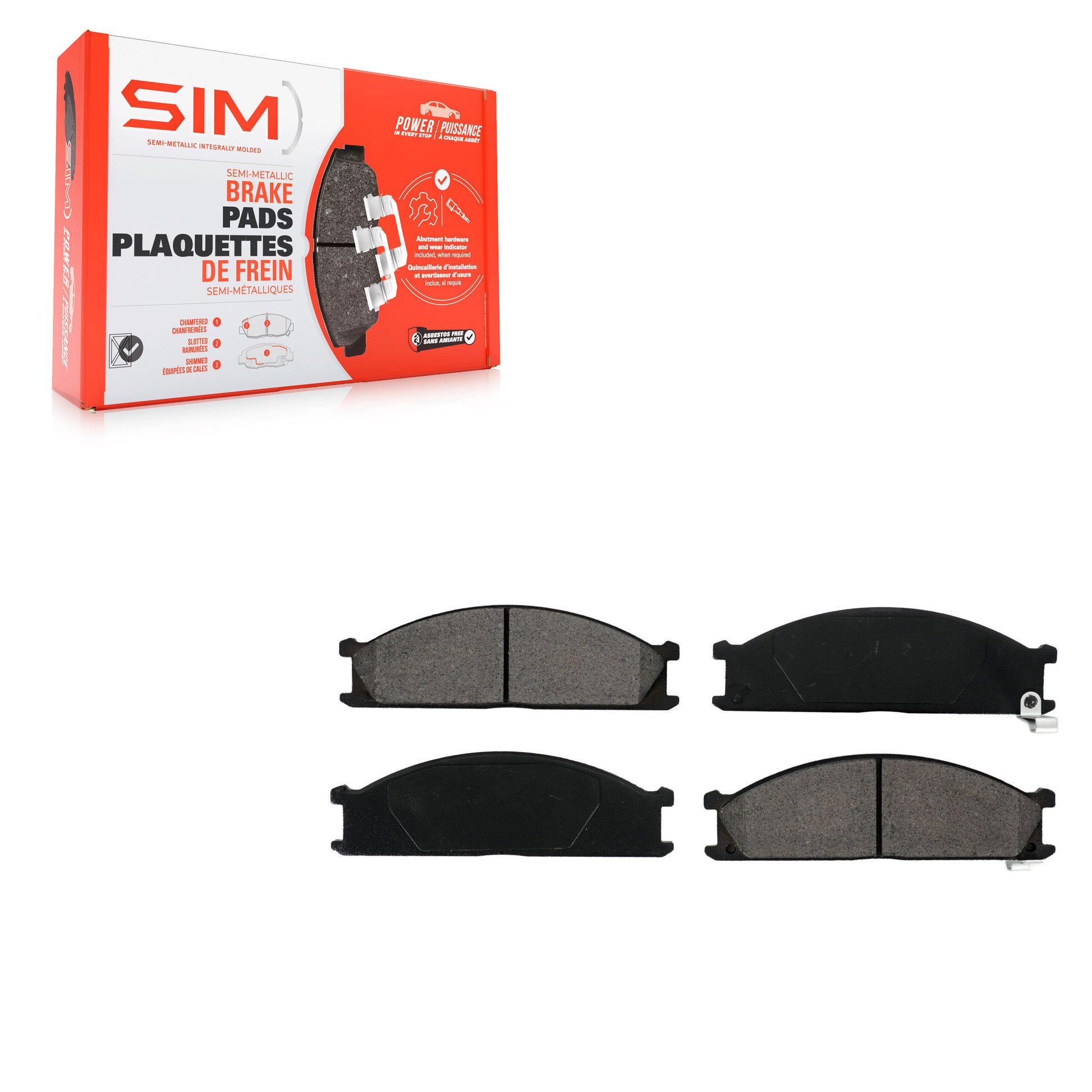 SIM SIM-333 Disc Brake Pad for 1986-2012 Nissan NP300, Nissan Frontier, Nissan Urvan
