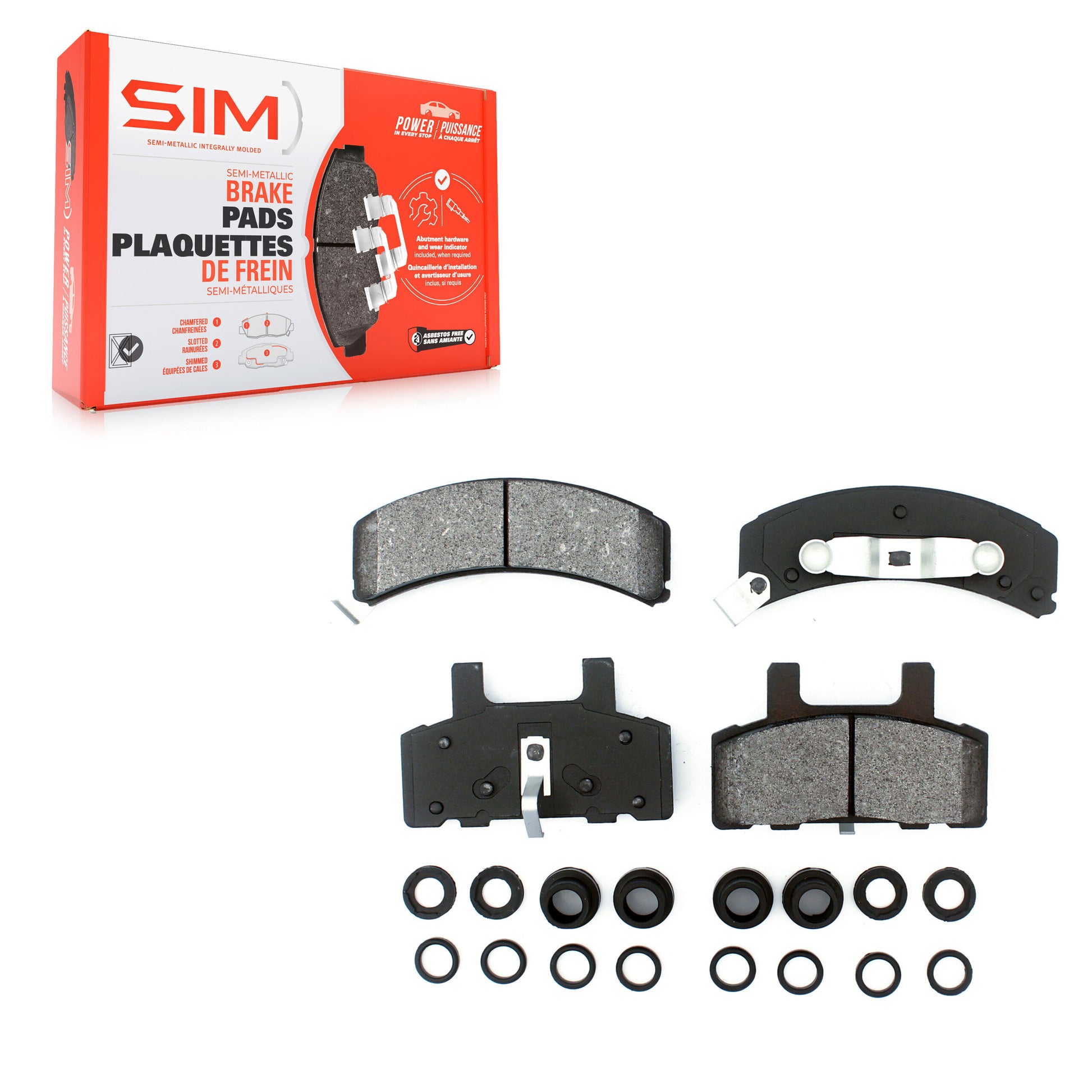 SIM SIM-369 Disc Brake Pad for 1988-2002 Chevrolet Tahoe, GMC Yukon, Cadillac Escalade - Front