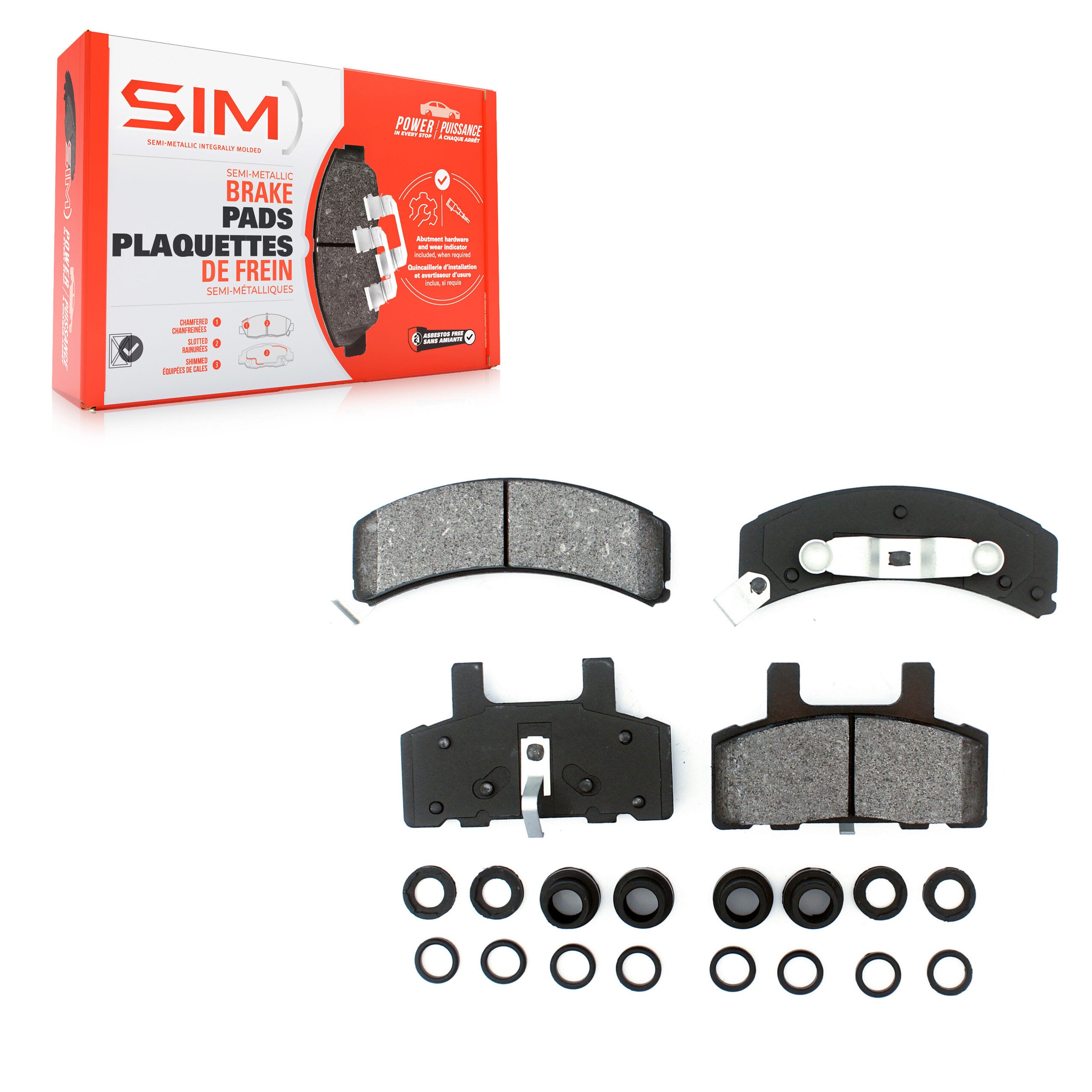 SIM SIM-369 Disc Brake Pad for 1988-2002 Chevrolet Tahoe, GMC Yukon, Cadillac Escalade - Front