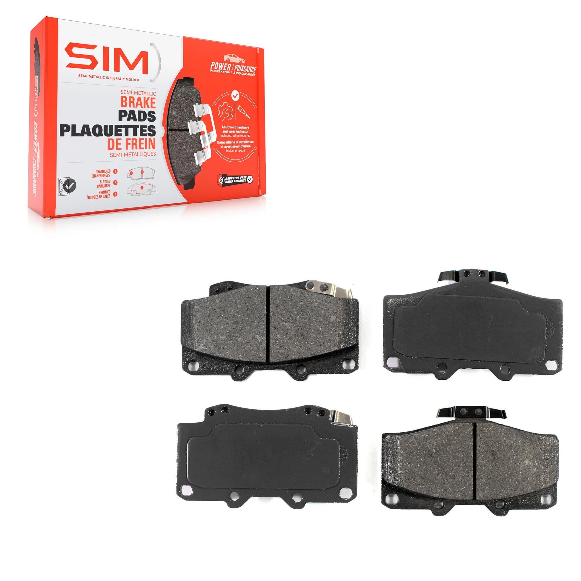 SIM SIM-436A Disc Brake Pad for 1989-2002 Toyota Tacoma, Toyota 4Runner, Toyota Pickup - Front