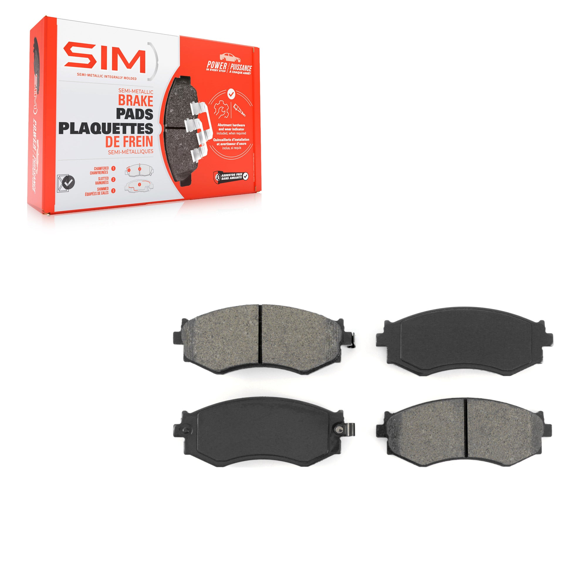 SIM SIM-462 Disc Brake Pad for 1989-2006 Nissan Sentra, Nissan 240SX, INFINITI G20 - Front