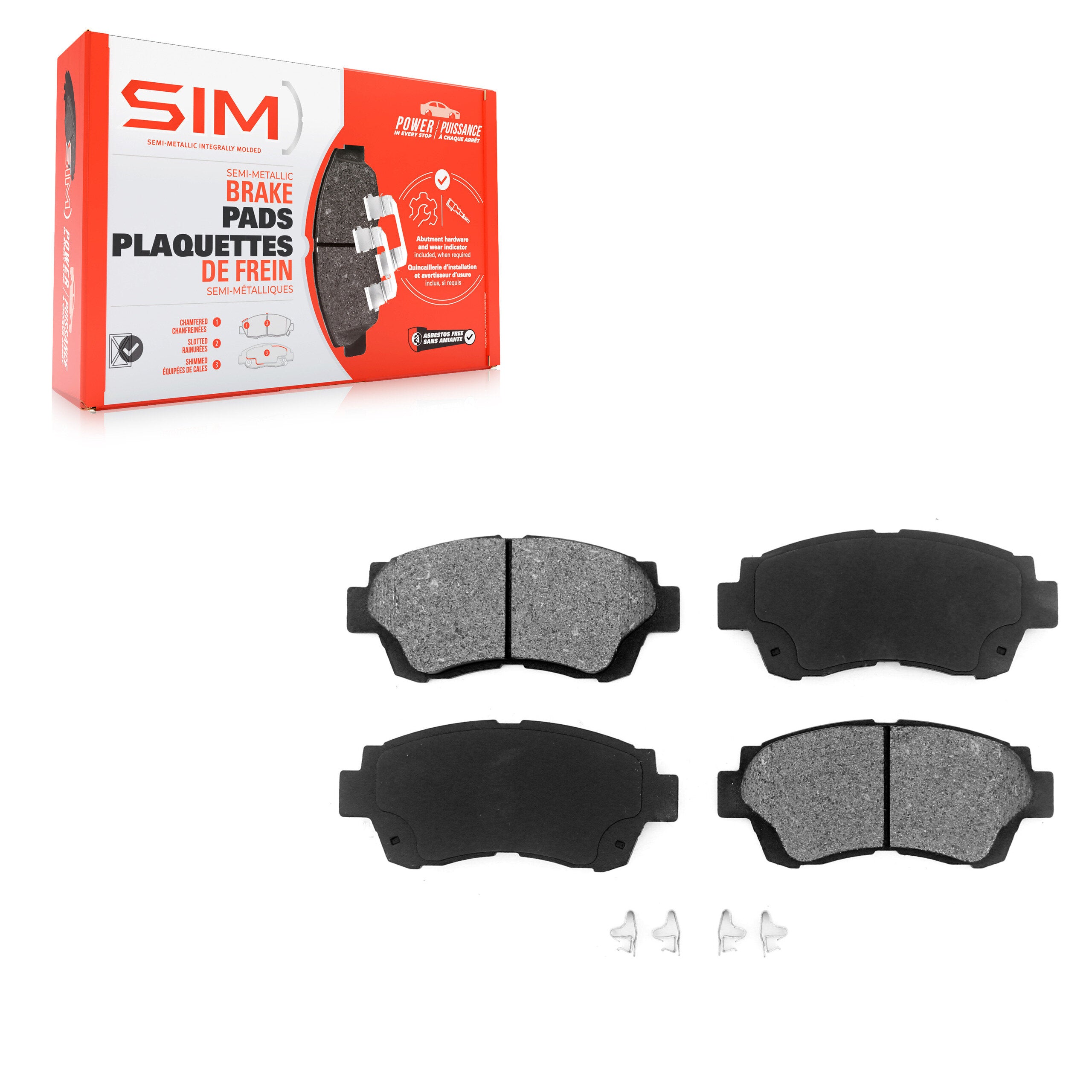 SIM SIM-476 Disc Brake Pad for 1990-2003 Toyota Camry, Toyota Celica, Toyota Sienna - Front