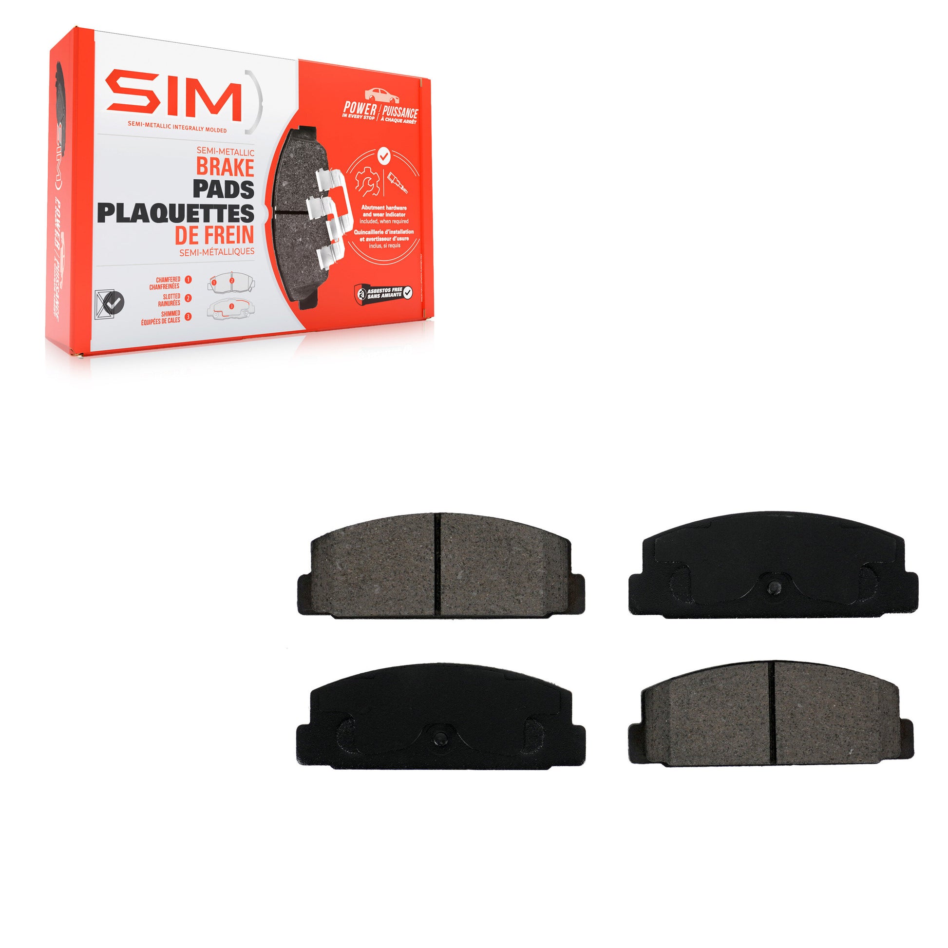 SIM SIM-482 Disc Brake Pad for 1984-2005 Mazda 6, Mazda Protege, Mazda RX-7 - Rear