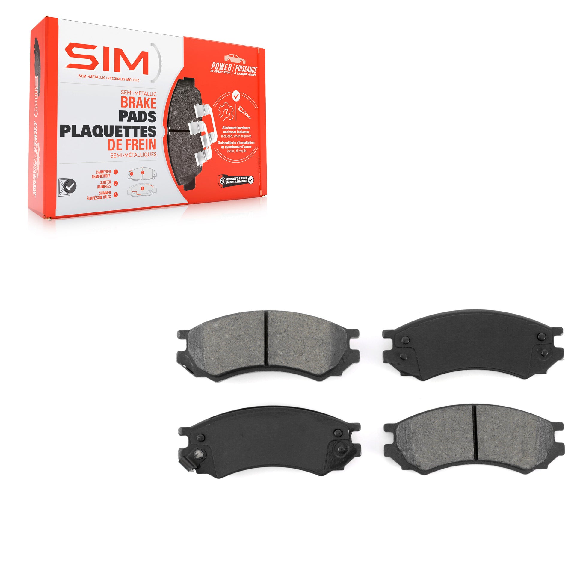 SIM SIM-507 Disc Brake Pad for 1991-2002 Saturn SC1, Saturn SC2, Saturn SW1 - Front