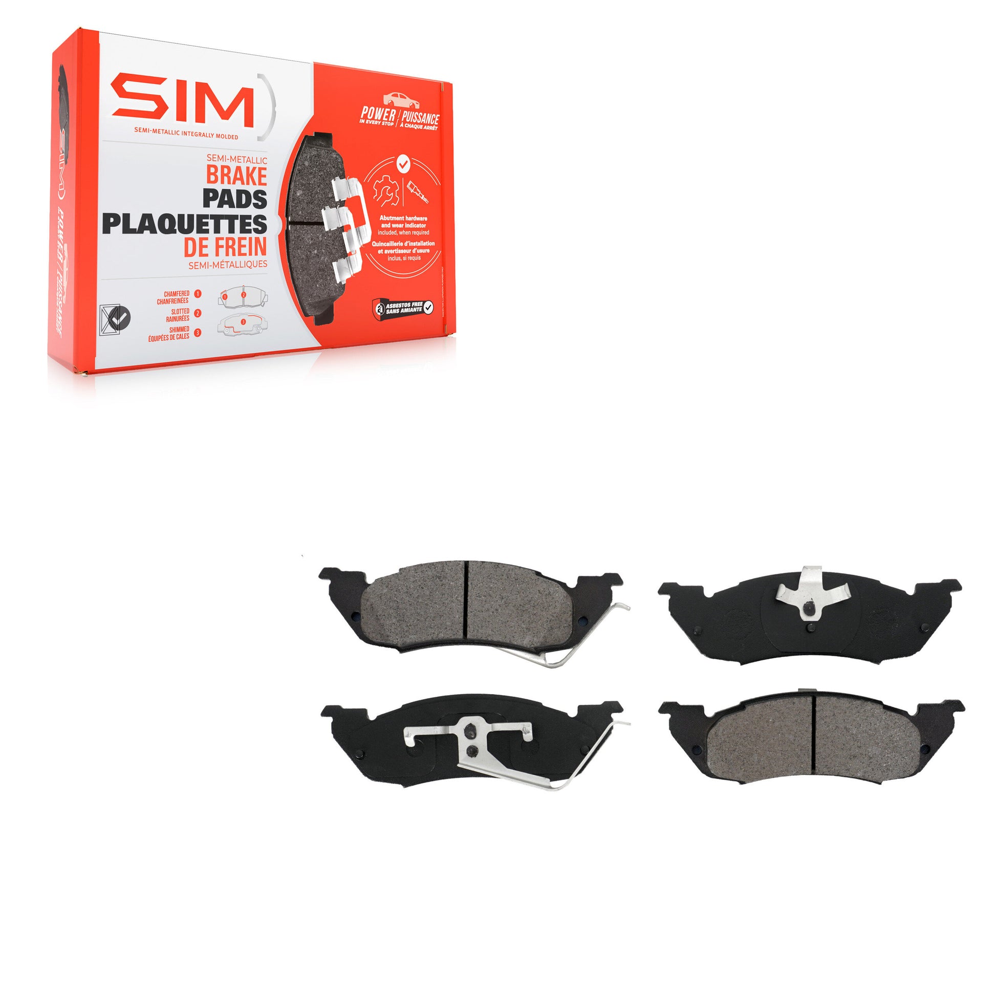 SIM SIM-529 Disc Brake Pad for 1991-1996 Dodge Dakota - Front