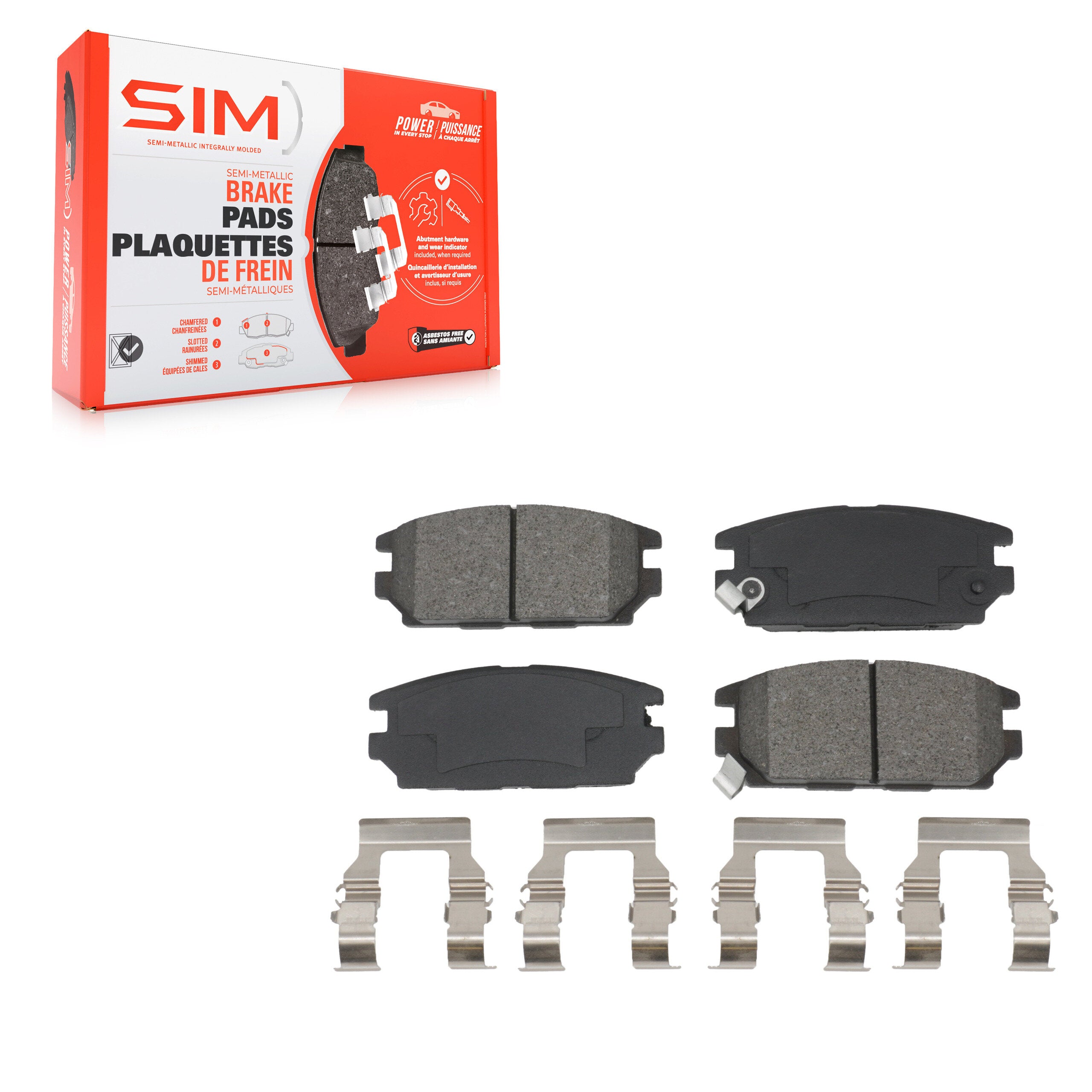 SIM SIM-532 Disc Brake Pad for 1991-2012 Mitsubishi Galant, Mitsubishi Eclipse, Eagle Talon - Rear