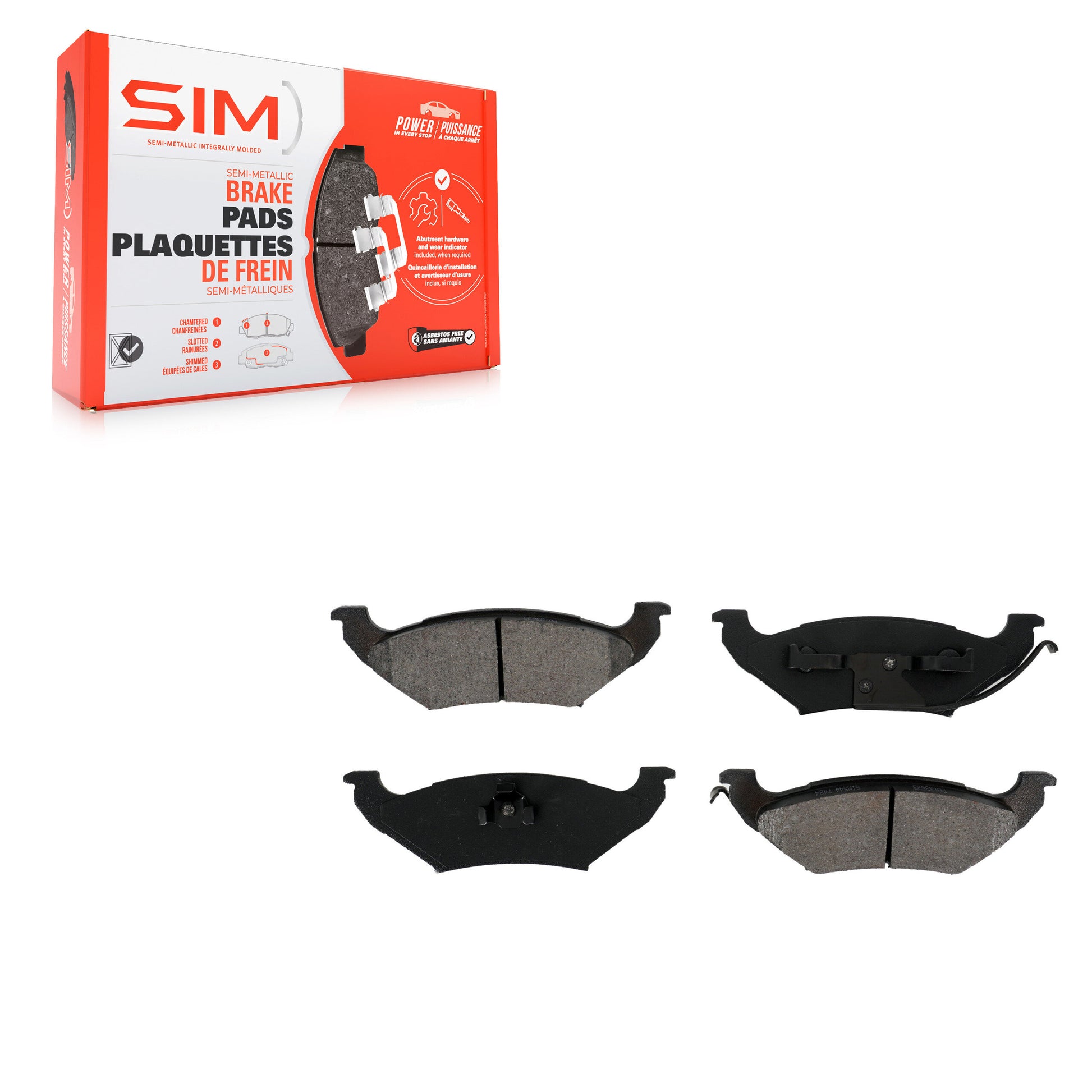 SIM SIM-544 Disc Brake Pad for 1990-1995 Ford Crown Victoria, Lincoln Town Car, Mercury Colony Park - Rear